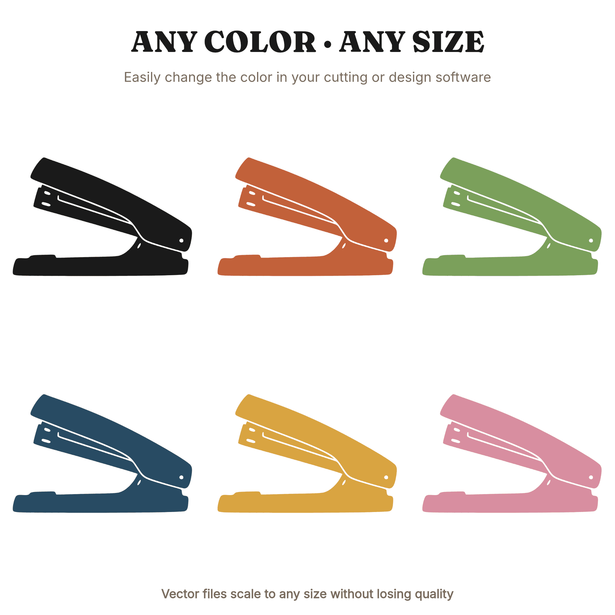 Hand Drawn Stapler SVG PNG, Open Stapler Top View, Back to School SVG, Classroom Stationery Cut File — view 2