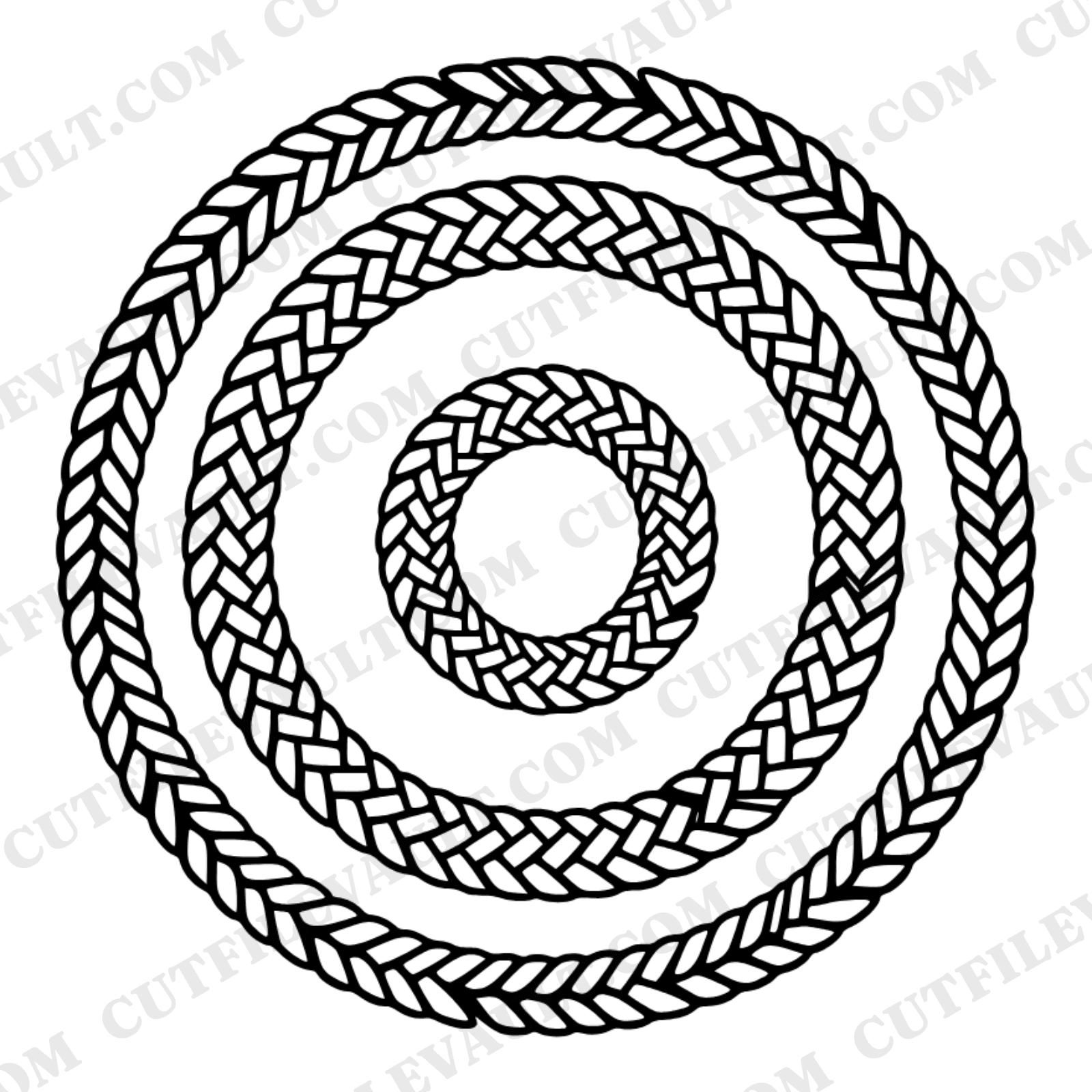 Friendship Bracelet Spiral Mandala SVG PNG Cut File Scandinavian Line Art International Friendship Day — view 1