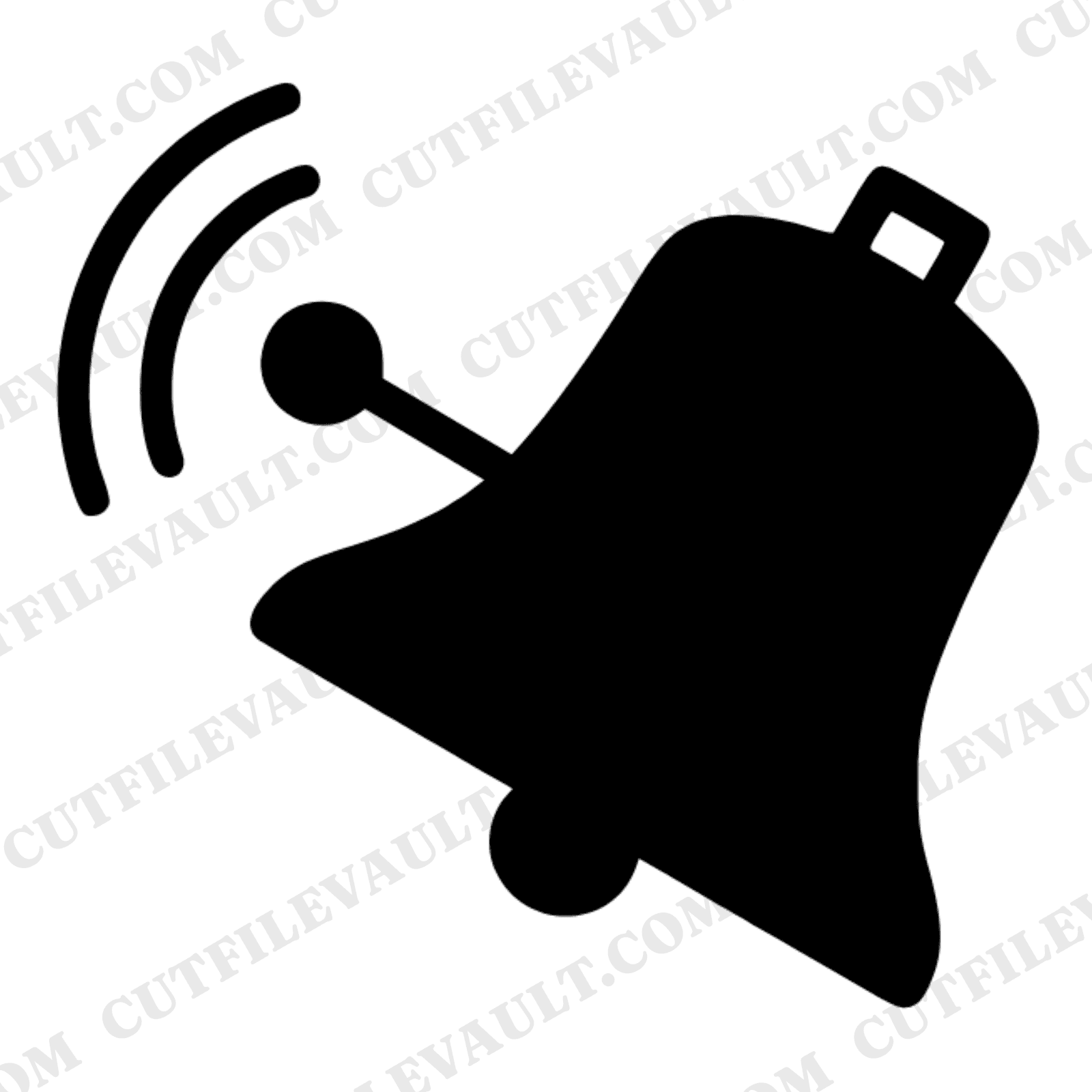 Vintage Liberty Bell SVG PNG Mid Ring Dynamic Silhouette Cut File Independence Day Patriotic Design — view 1