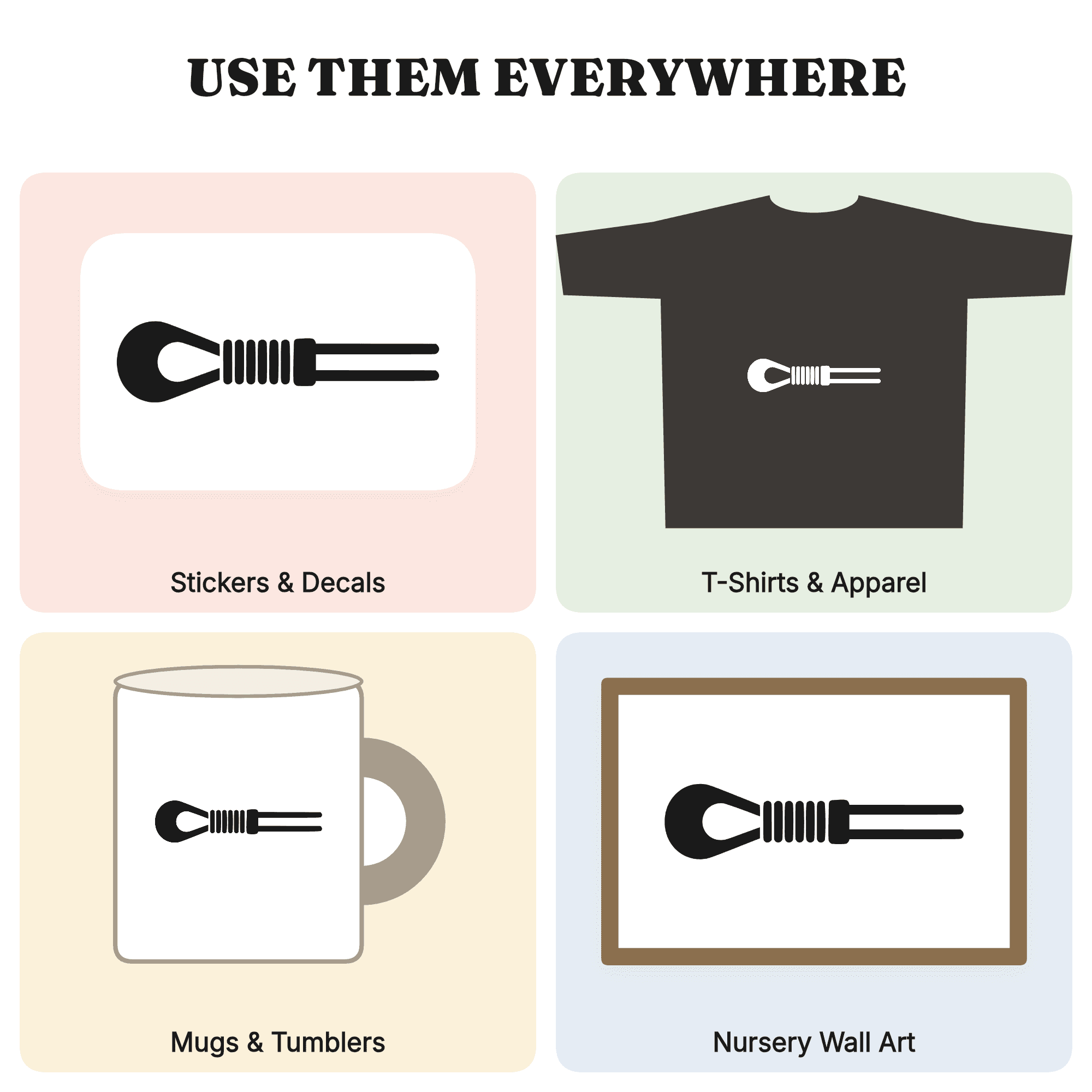 Vintage Picnic Blanket Clip SVG PNG, Retro Spring Clamp Cut File, Mid-Century Outdoor Clipart — view 3