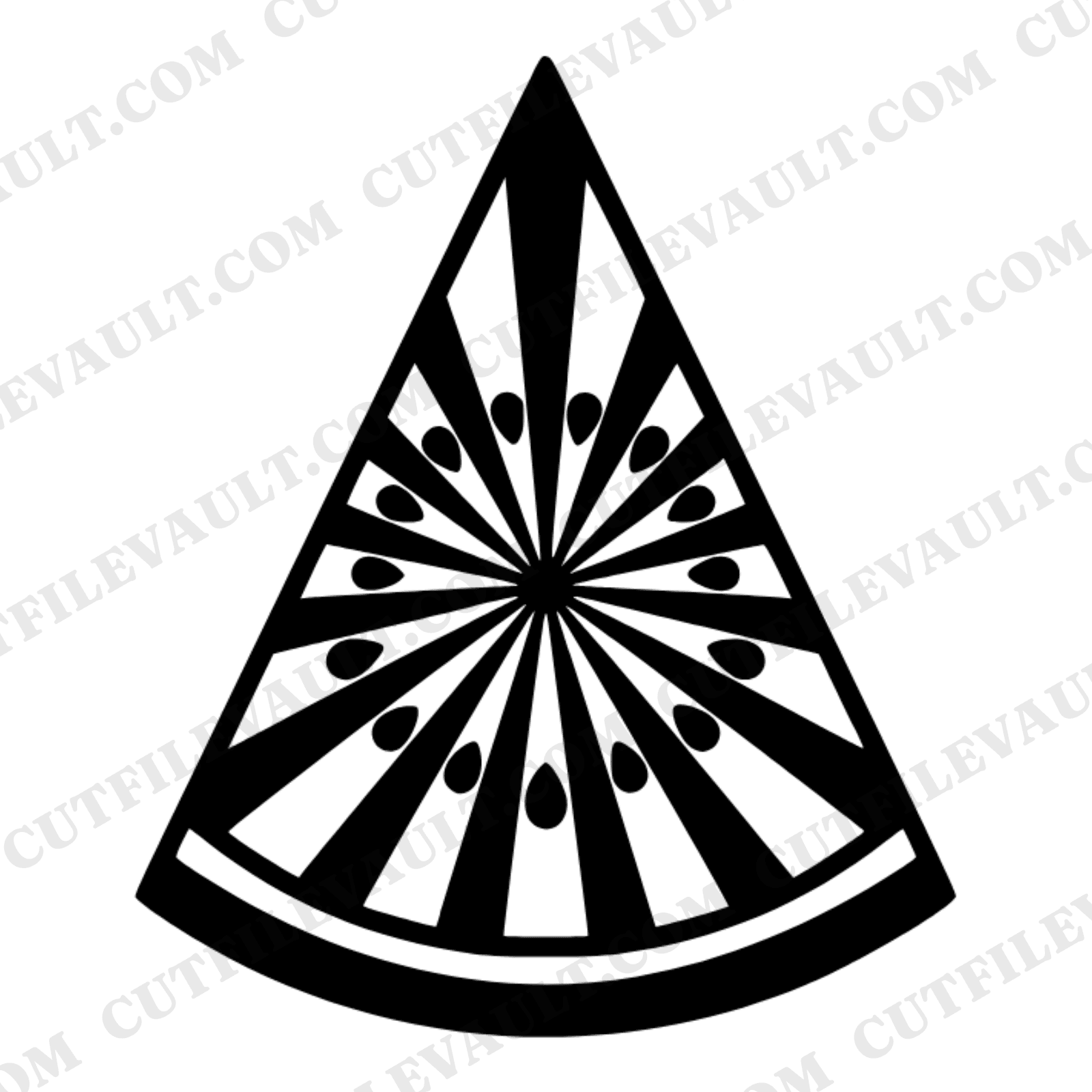 Stained Glass Watermelon SVG PNG, Vintage Botanical Watermelon Wedge Cut File, Summer Fruit Design — view 1