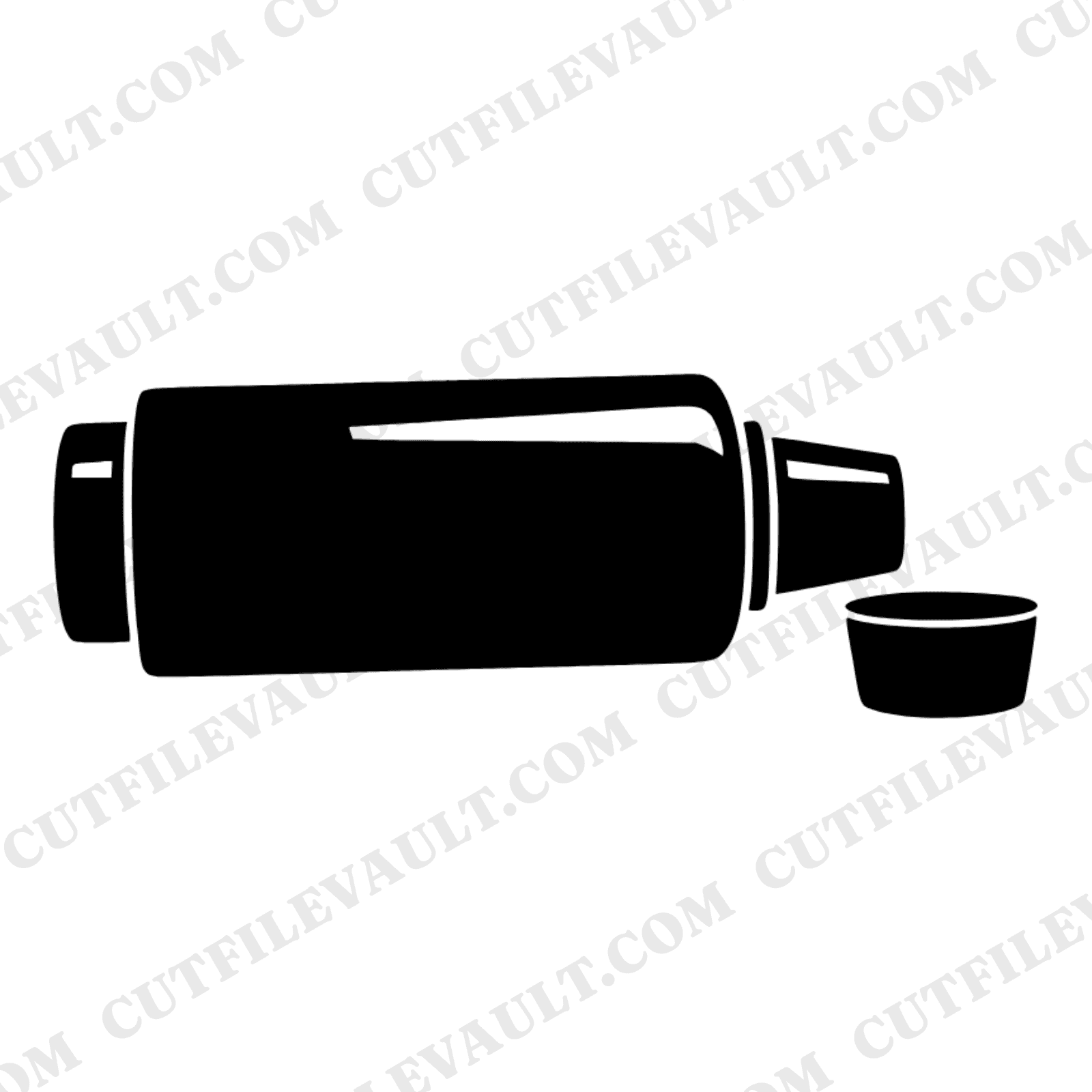 Vintage Thermos Bottle SVG PNG Labor Day Cut File Retro Workman Blue Collar Americana Design — view 1