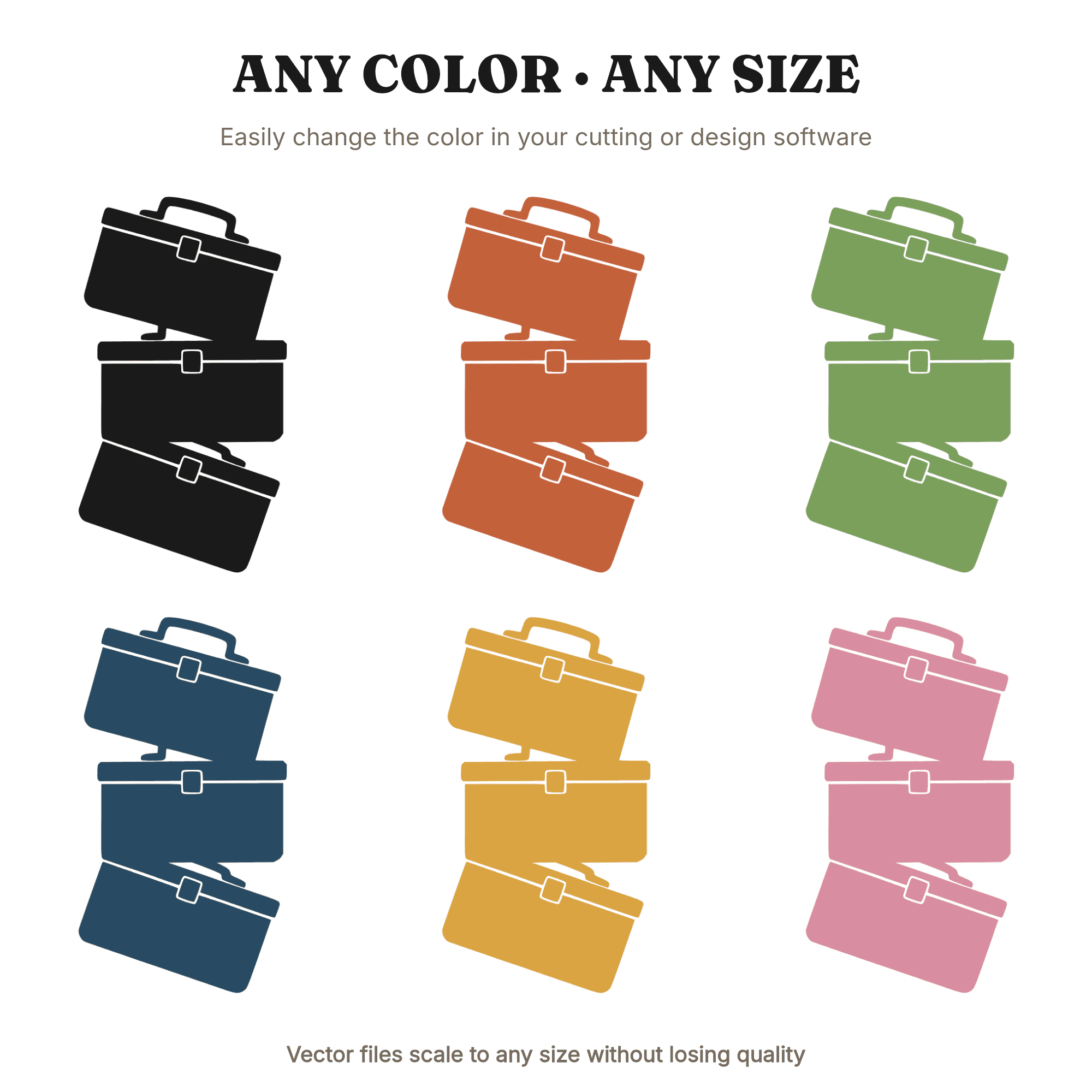 Vintage Lunchbox Stack SVG PNG, Retro Back to School Cut File, Nostalgic Lunch Box Silhouette — view 2