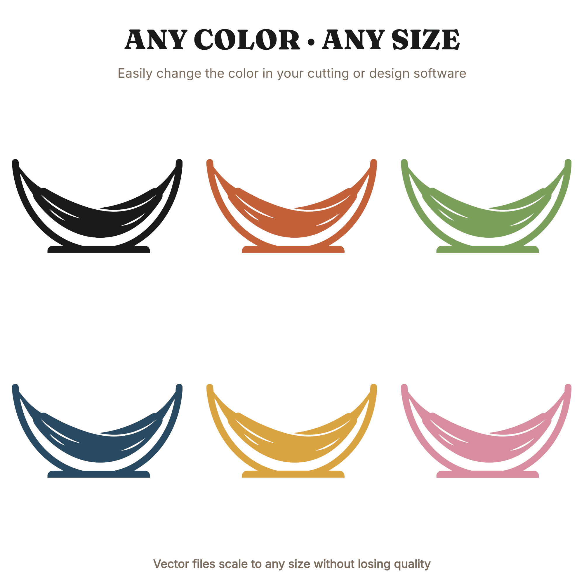 Hammock on Stand SVG PNG, Summer Relaxation Silhouette Cut File, National Hammock Day Design — view 2