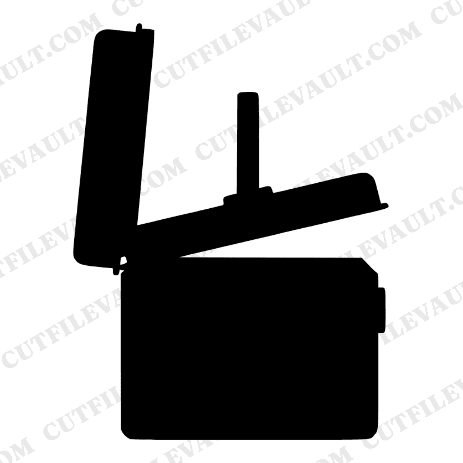 Labor Day Toolbox SVG PNG, Mid Century Modern Tool Box Silhouette, Working Hands Craft Cut File — view 1