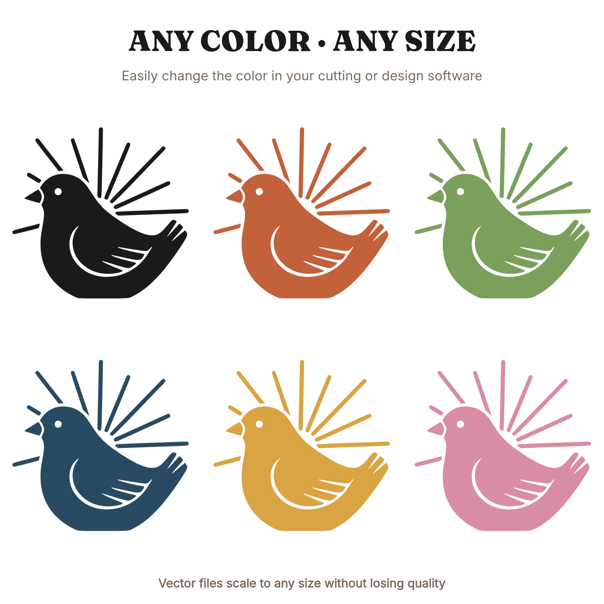 Pie Bird SVG PNG Thanksgiving Baking Cut File Scandinavian Line Art Vintage Kitchen Decor — view 2