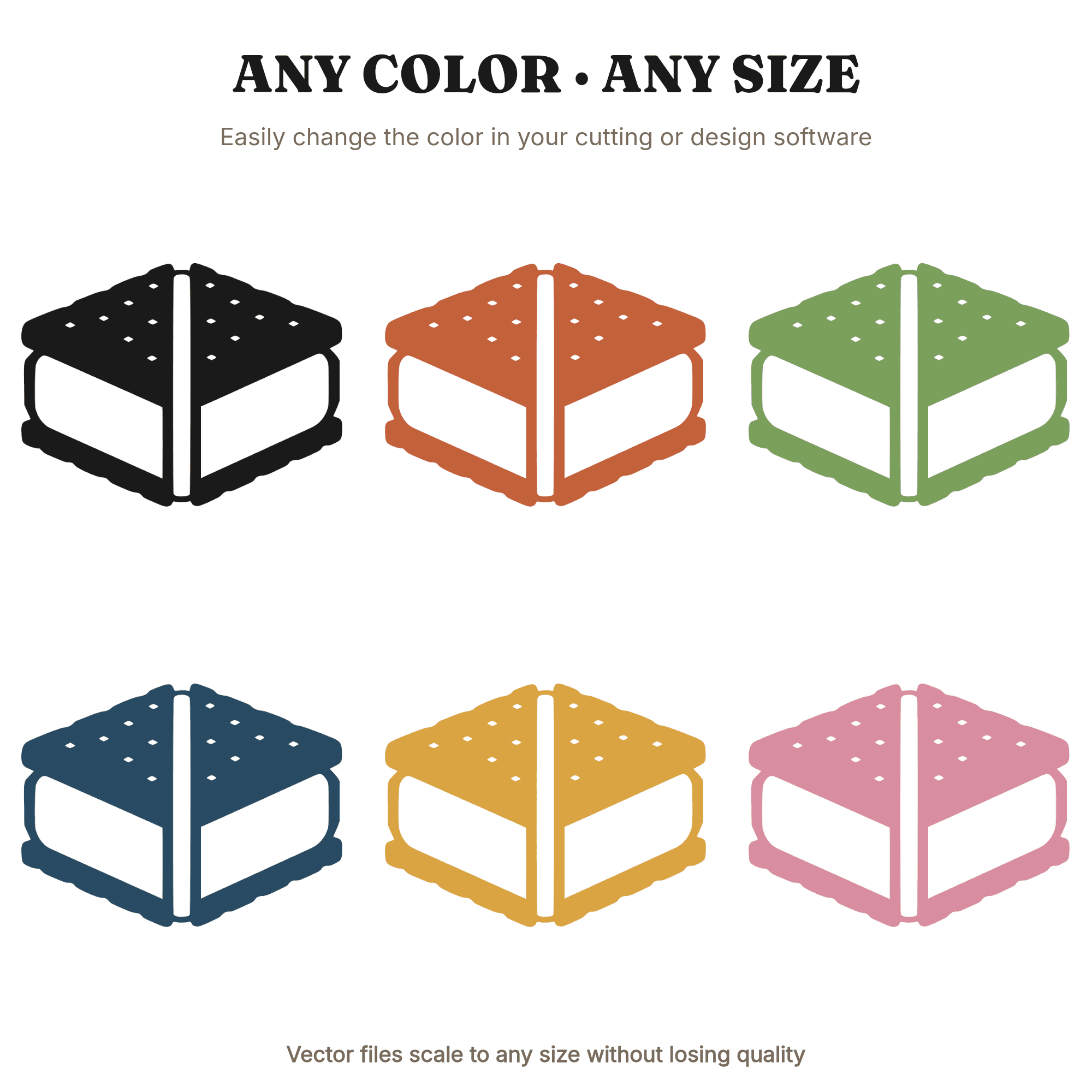 Vintage Ice Cream Sandwich SVG PNG Split View Overhead Retro Summer Dessert Cut File Cricut — view 2