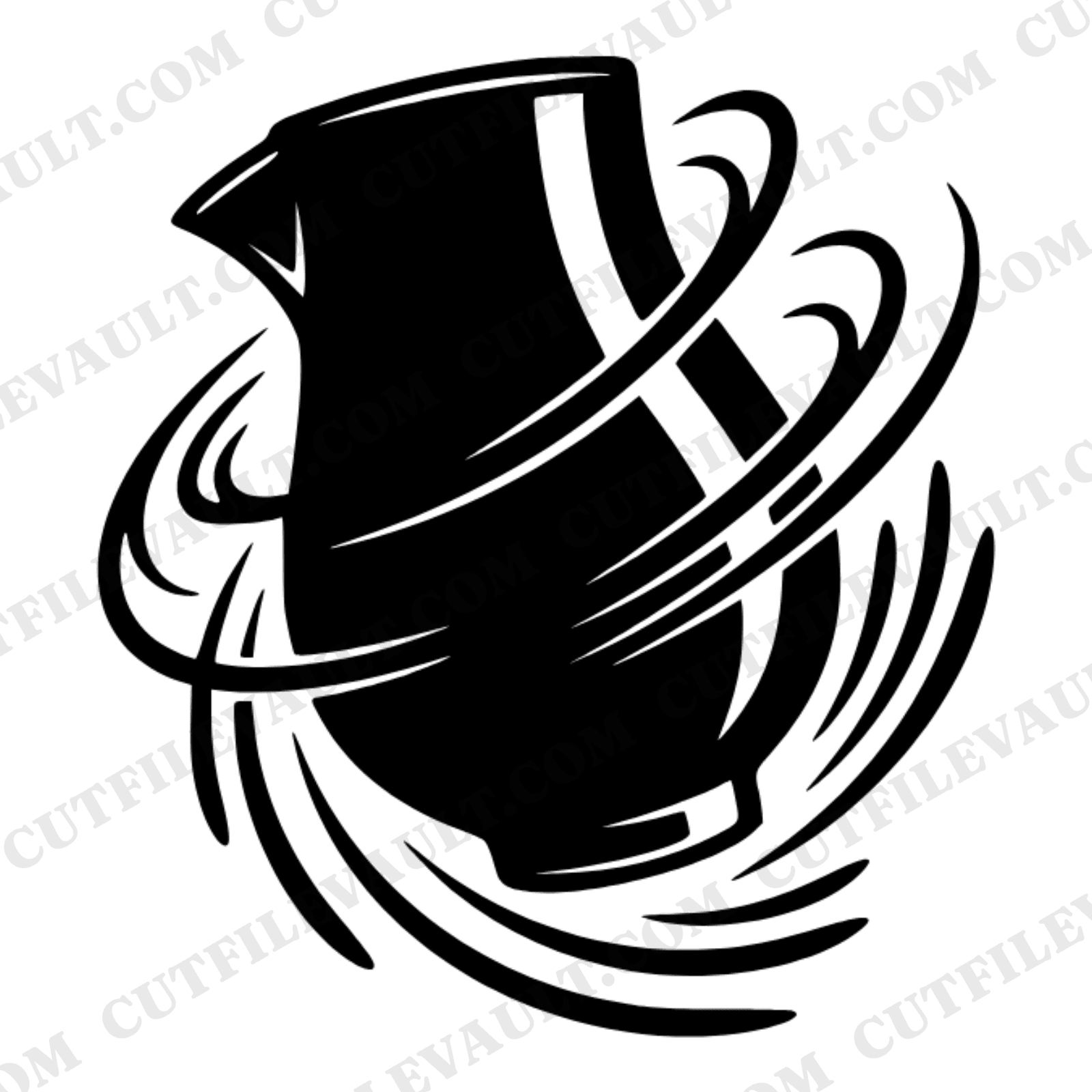 Retro Diner Milkshake Mixer SVG PNG, Vintage 1950s Soda Fountain Cup, Mid-Century Motion Lines — view 1