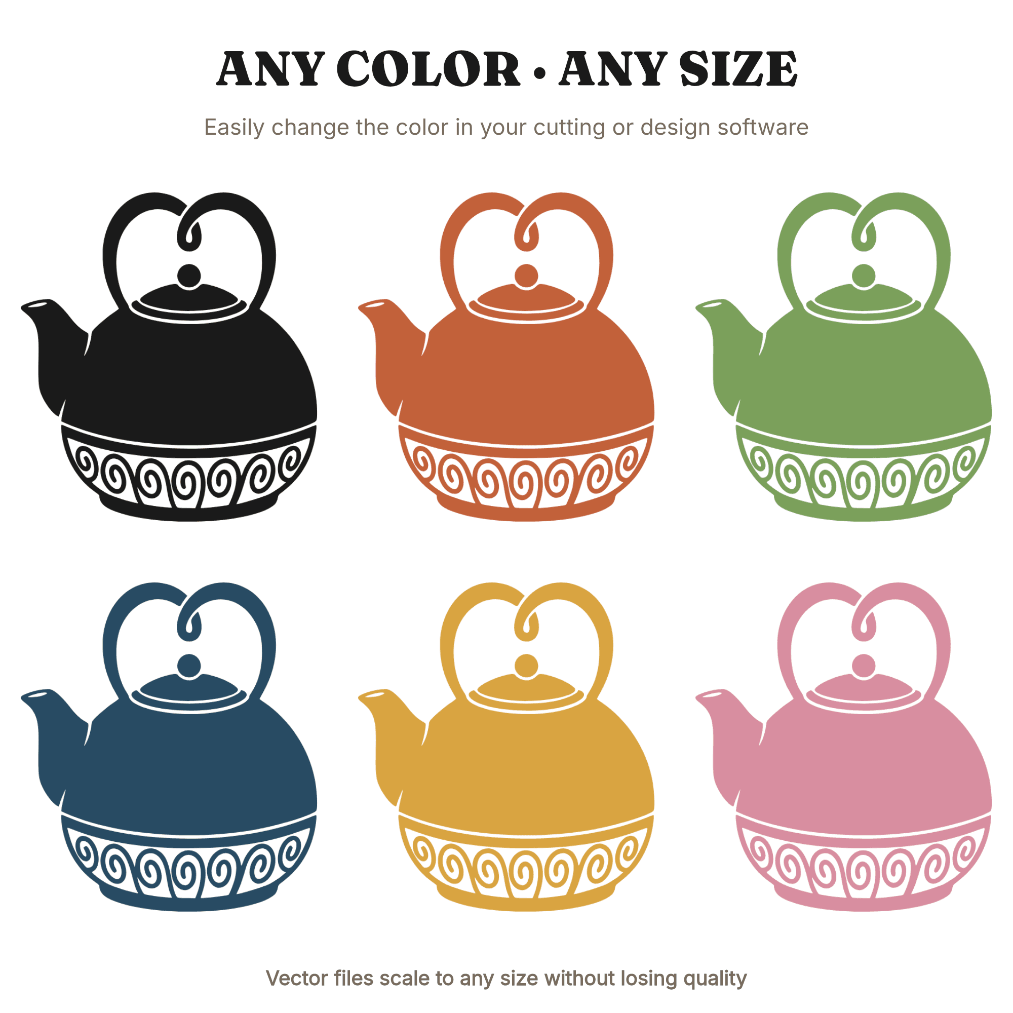 Kawaii Teapot Heart SVG PNG, Autumn Tea Cozy Fall Cut File, Boho Pumpkin Spice Season Design — view 2
