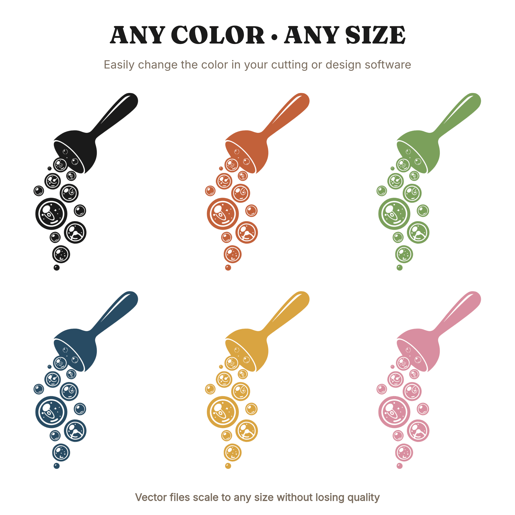 Cosmic Ice Cream Scoop SVG PNG, Celestial Bubbles Cut File, National Ice Cream Day Cricut Design — view 2