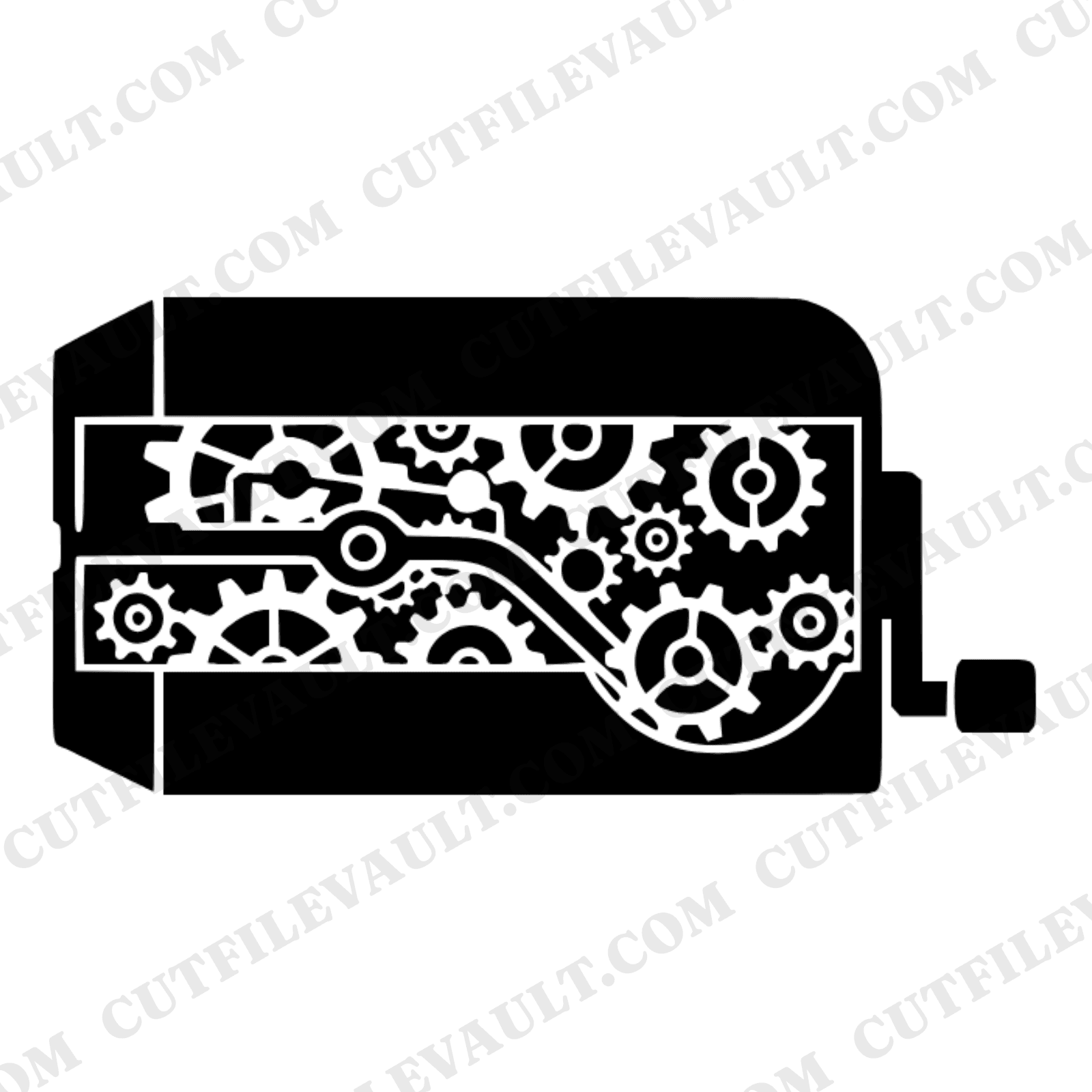 Steampunk Pencil Sharpener SVG PNG Clockwork Gears Cut File Back to School Teacher Cricut — view 1