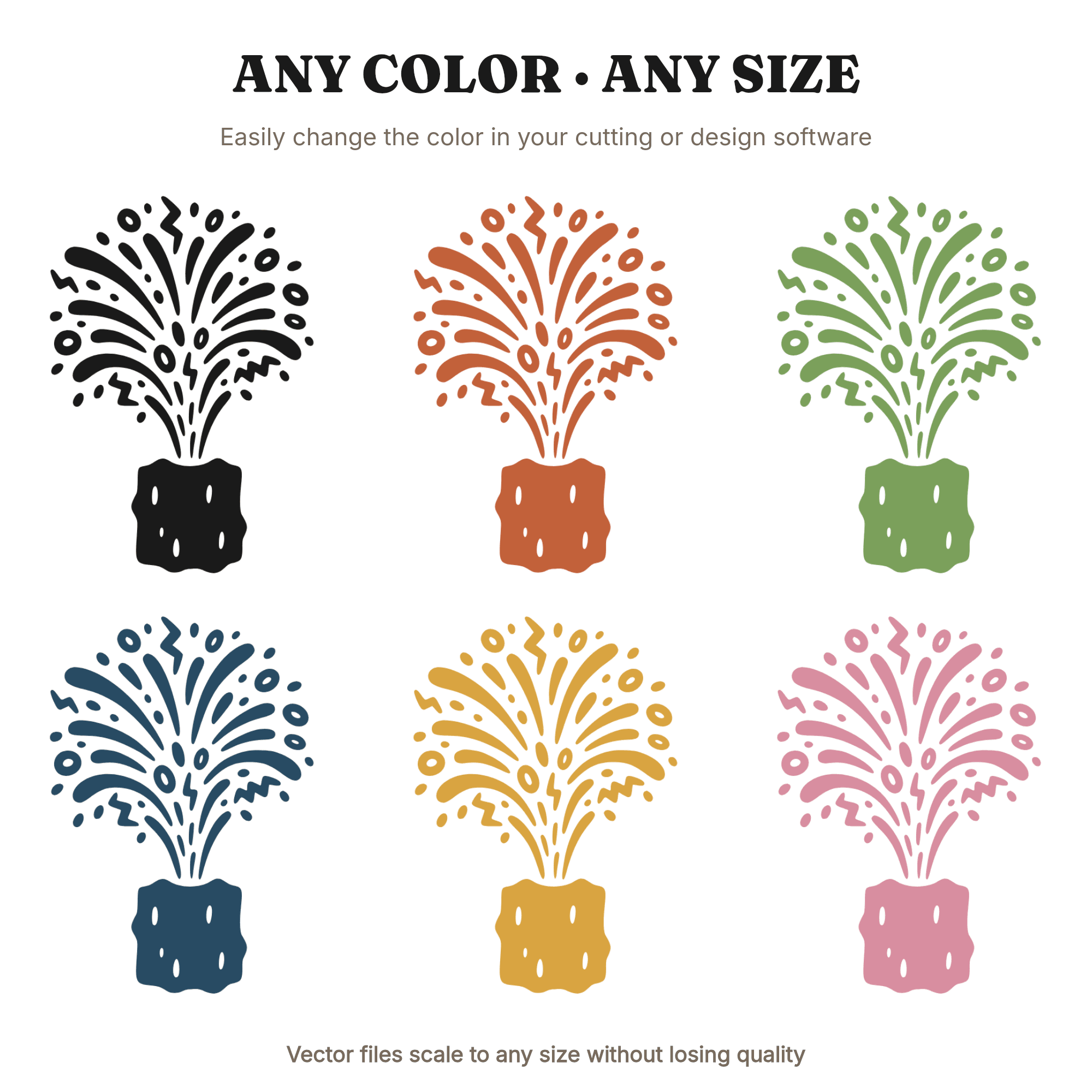 Roman Candle Firework Fountain SVG PNG Cut File - Independence Day 4th of July Silhouette Design — view 2
