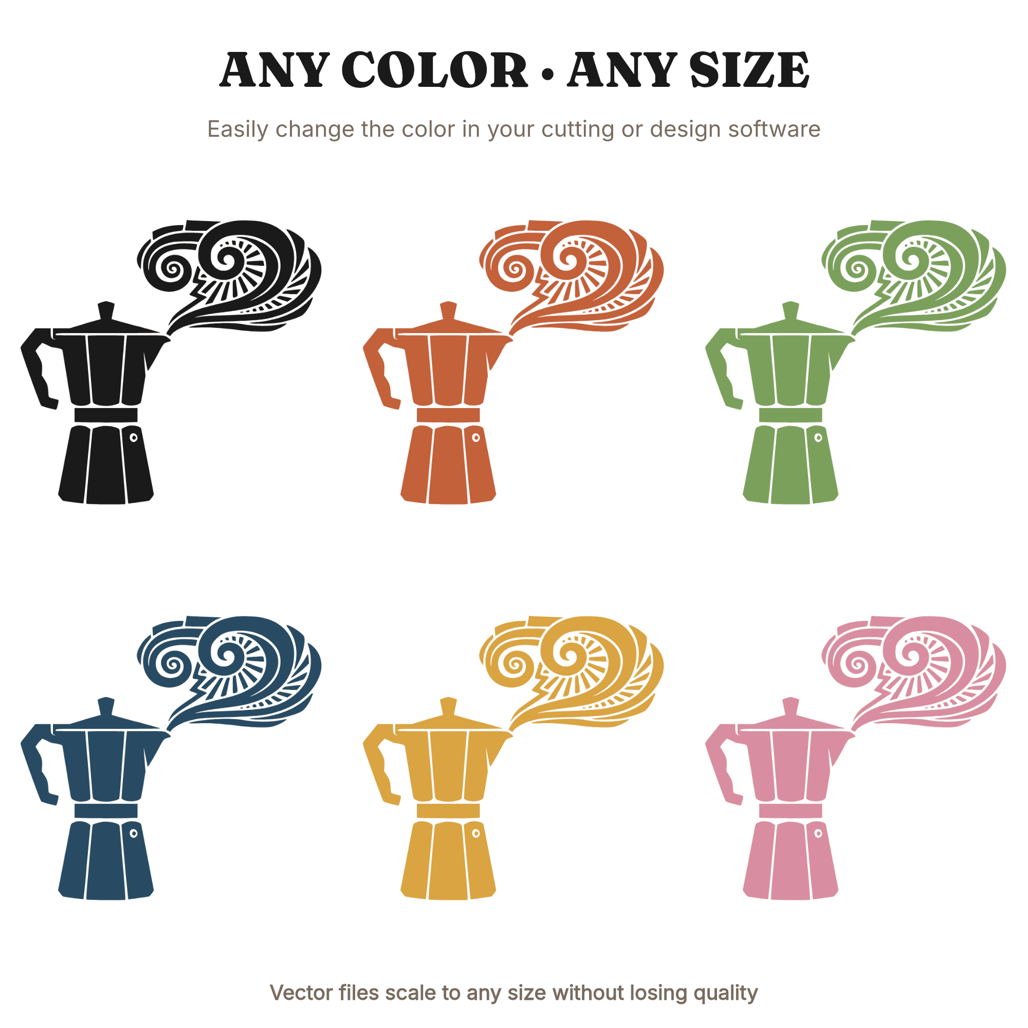 Art Deco Moka Pot SVG PNG, Coffee Maker Cut File, Retro Kitchen Wall Art, National Coffee Day — view 2