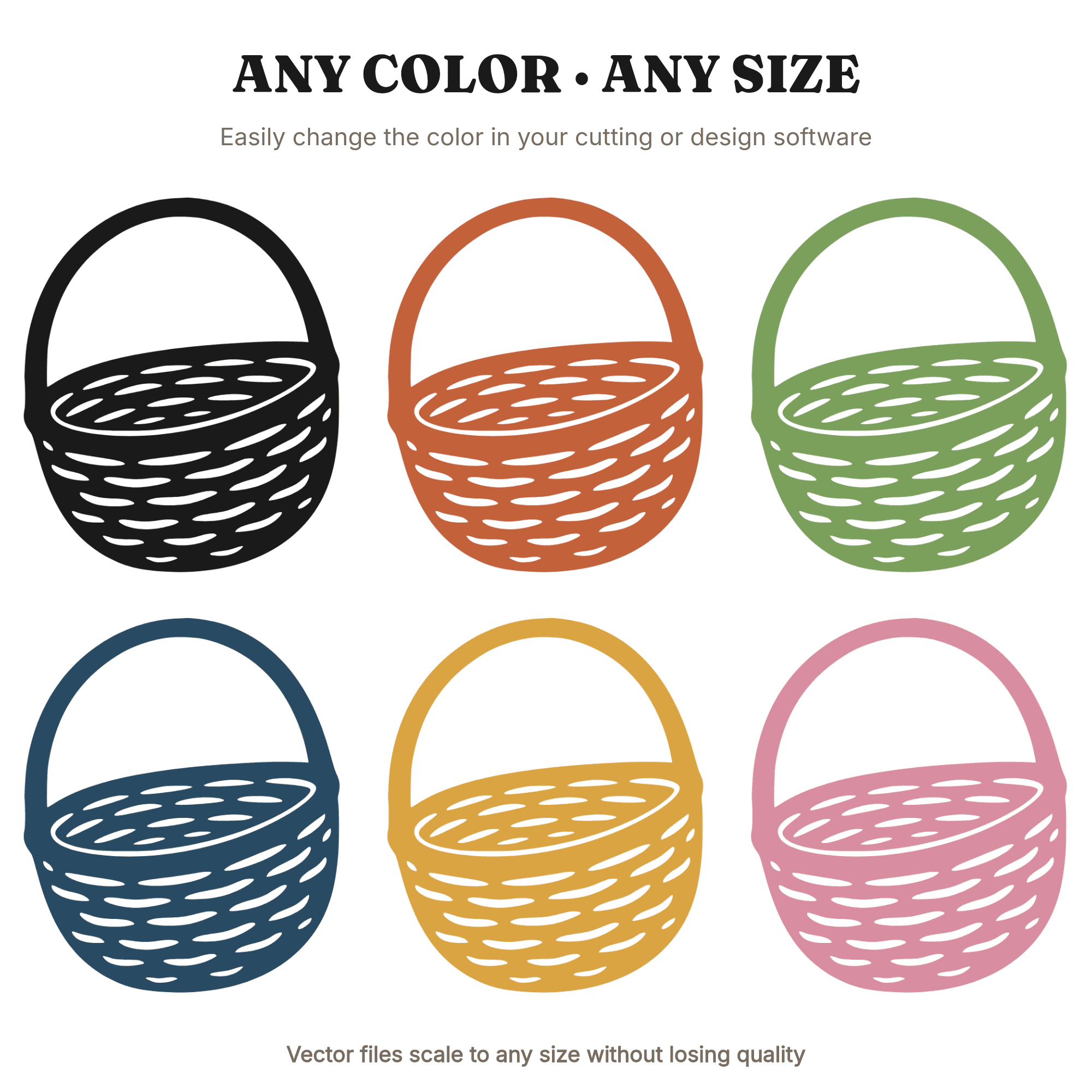 Tilted Harvest Basket SVG PNG, Boho Foraging Basket Silhouette, Autumn Mushroom Hunting Cut File — view 2
