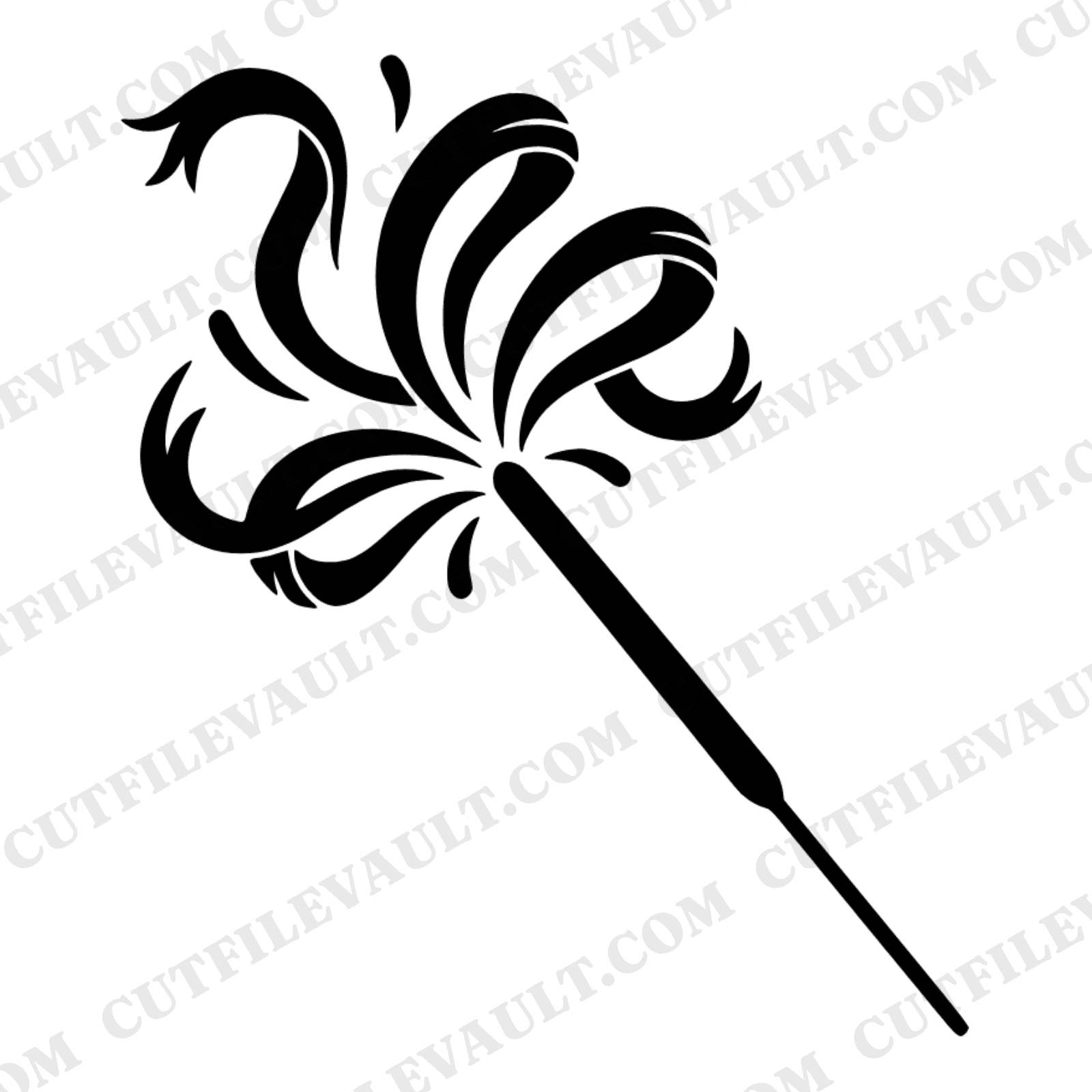 Sparkler SVG PNG, Fourth of July Sparkler Wand Cut File, Vintage Patriotic Independence Day Design — view 1