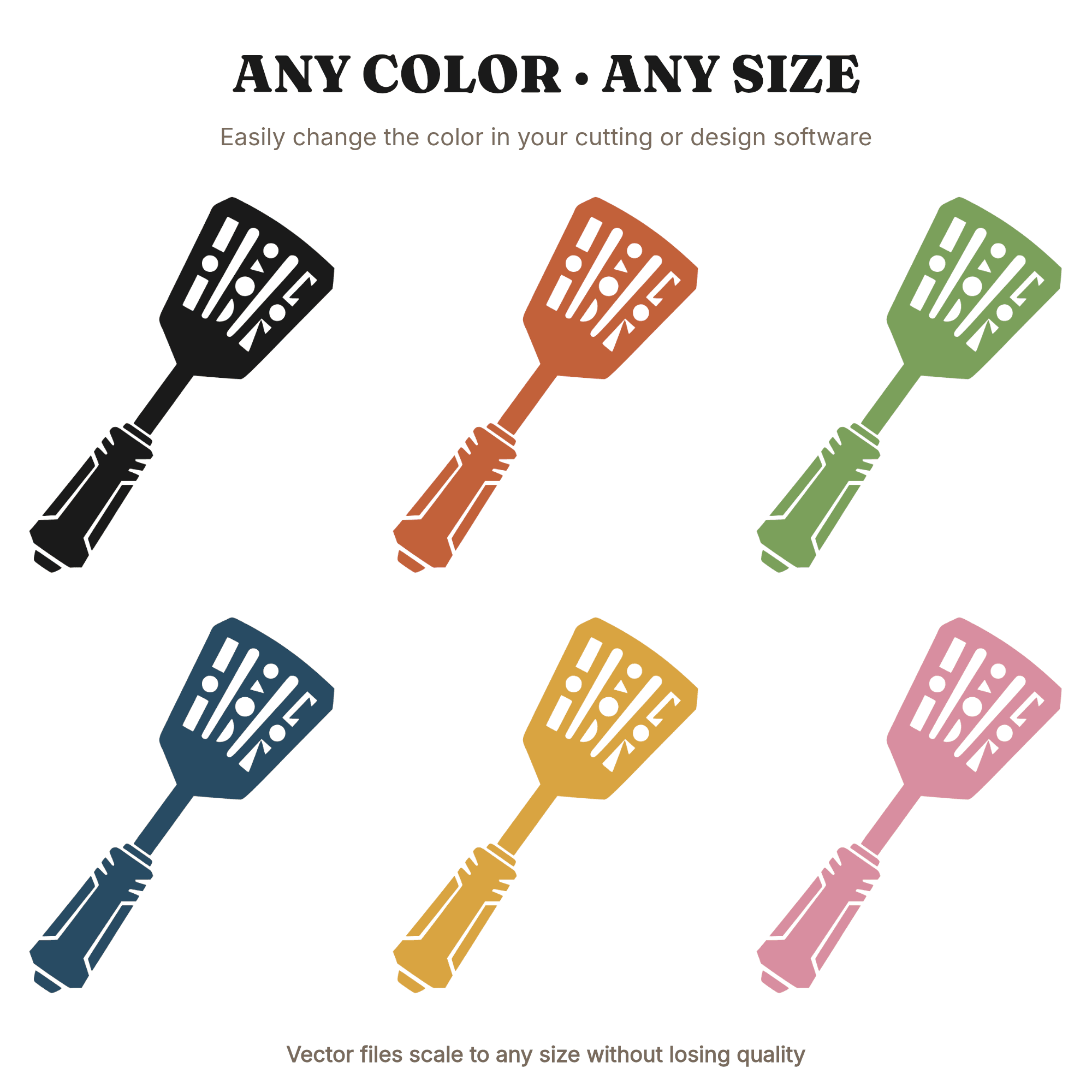 Art Deco Grill Spatula SVG PNG, Mid Century BBQ Tool Cut File, National Hot Dog Day Design — view 2