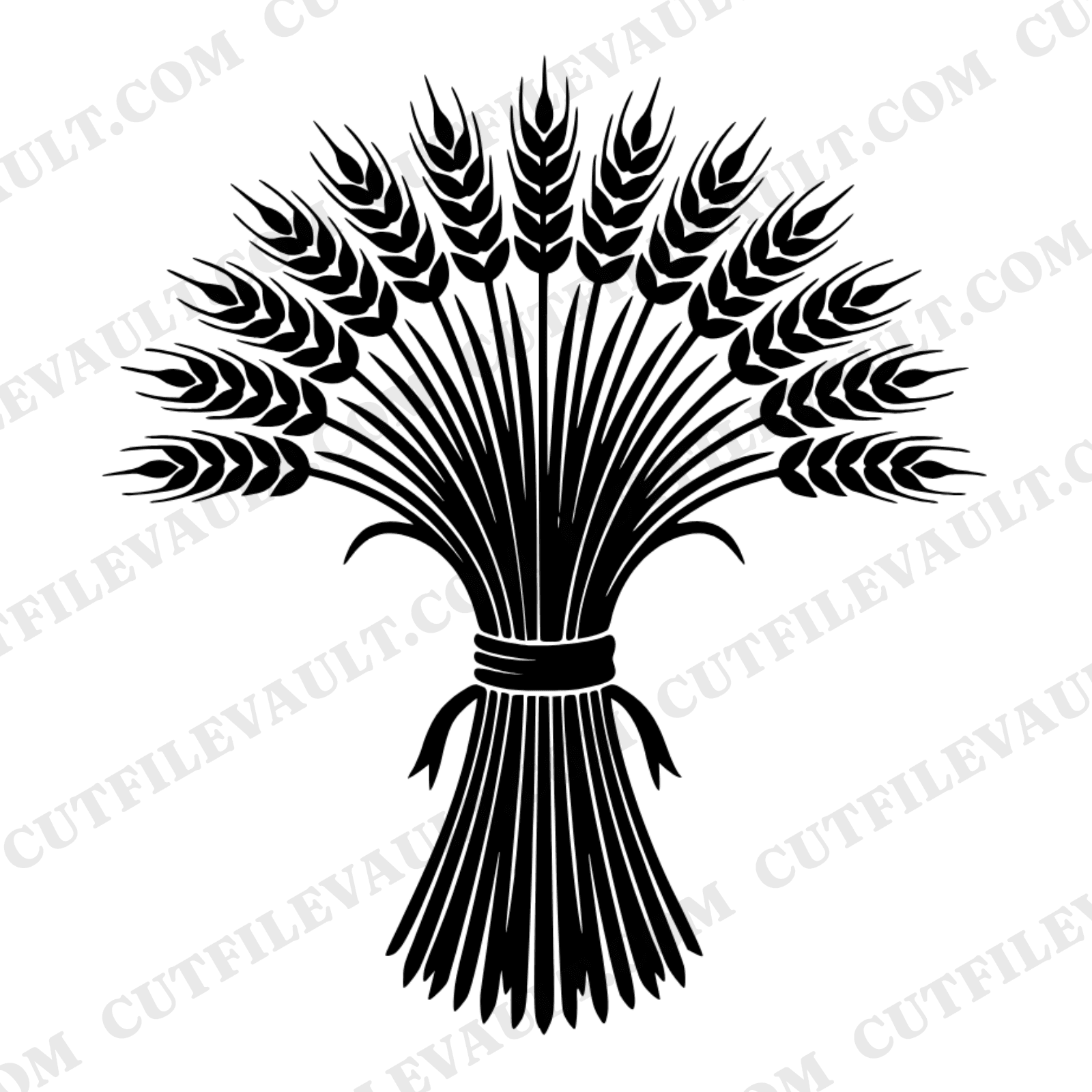 Lammas Wheat Sheaf SVG PNG, Harvest Festival Grain Bundle Cut File, Cottagecore Folk Art Design — view 1