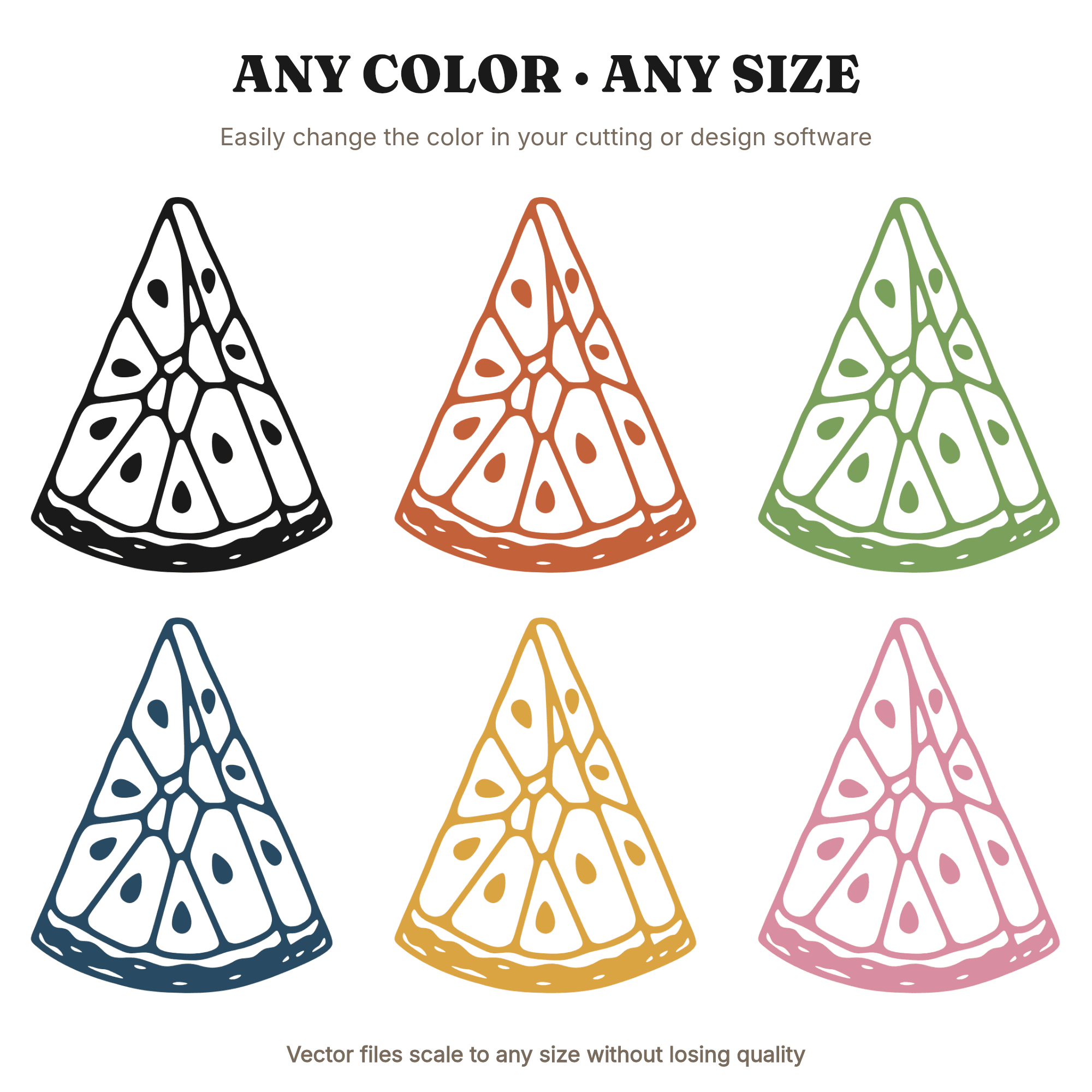 Retro Watermelon SVG PNG Stained Glass Mosaic Cut File for Cricut National Watermelon Day Craft — view 2