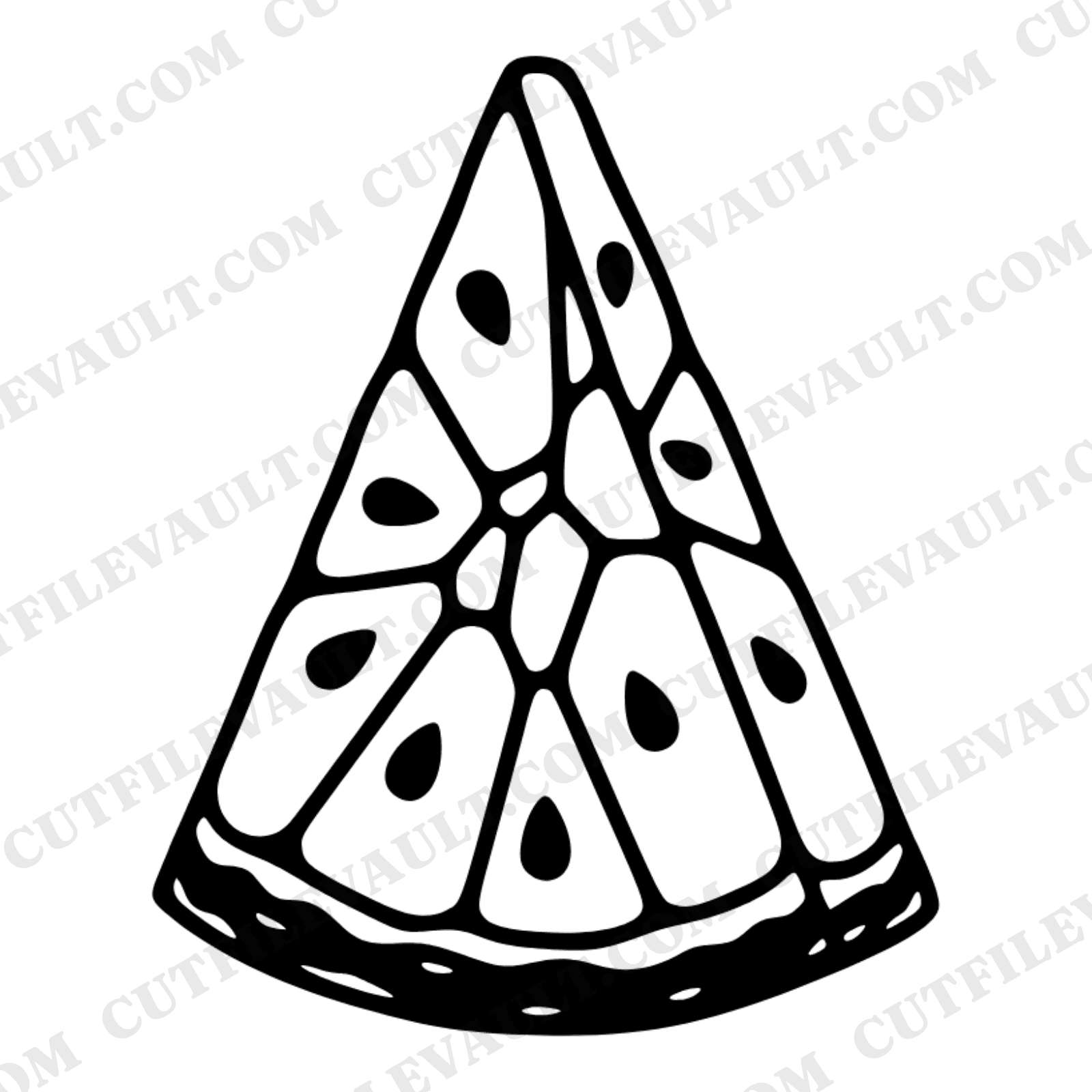 Retro Watermelon SVG PNG Stained Glass Mosaic Cut File for Cricut National Watermelon Day Craft — view 1