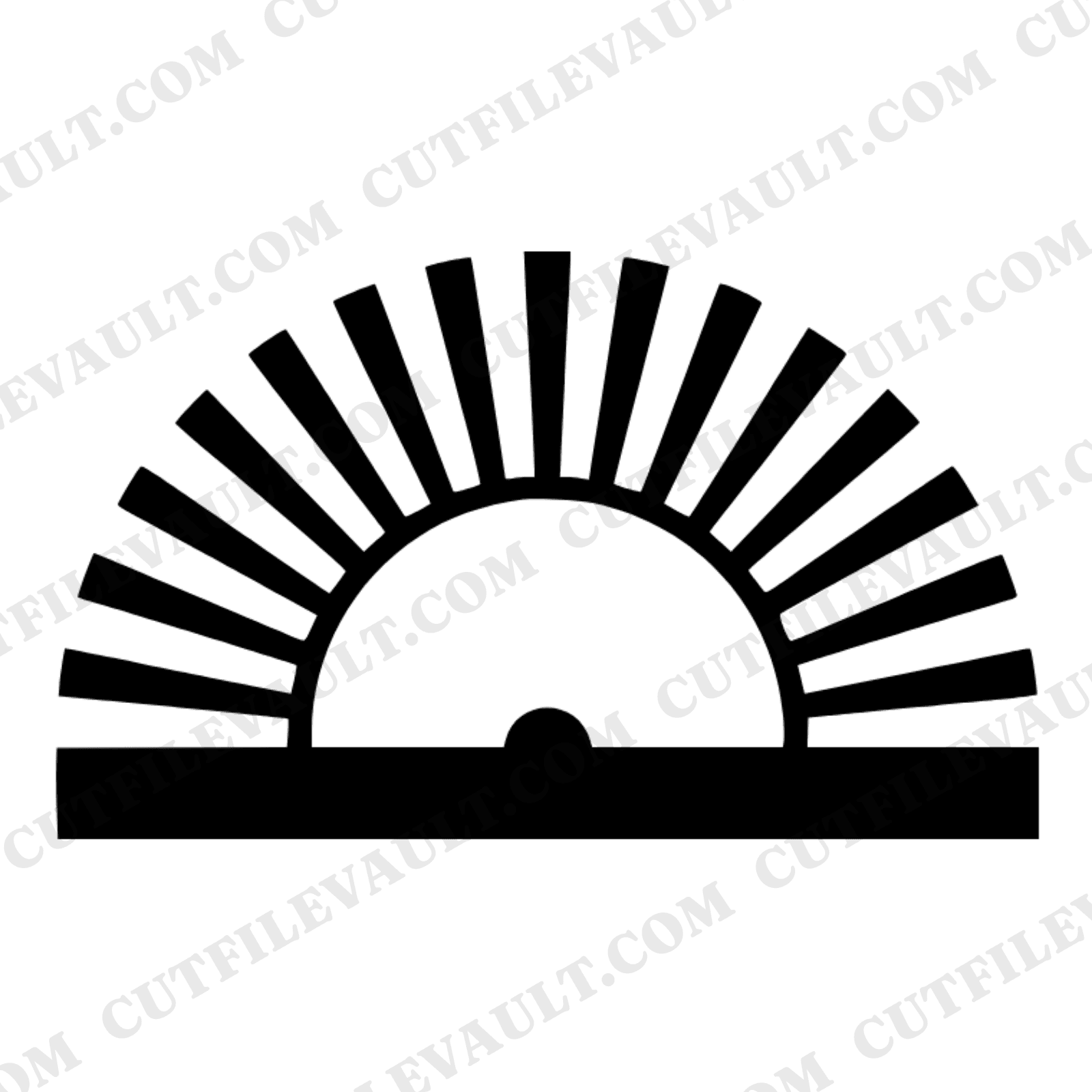 Protractor Sunburst Monogram Frame SVG PNG, Geometry Math Teacher Gift, Back to School Cut File — view 1