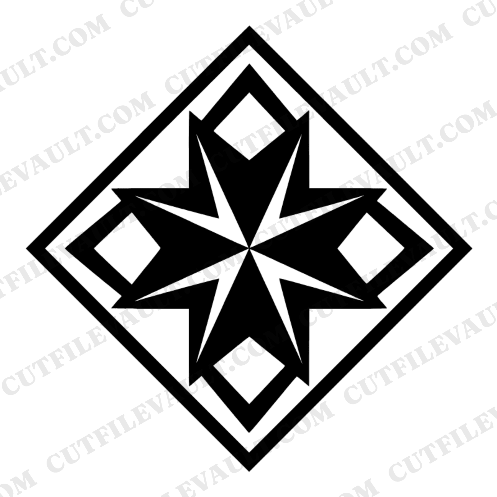 Barn Quilt Star SVG PNG, Tilted Diamond Patriotic Block, Independence Day Cut File, Americana Decor — view 1