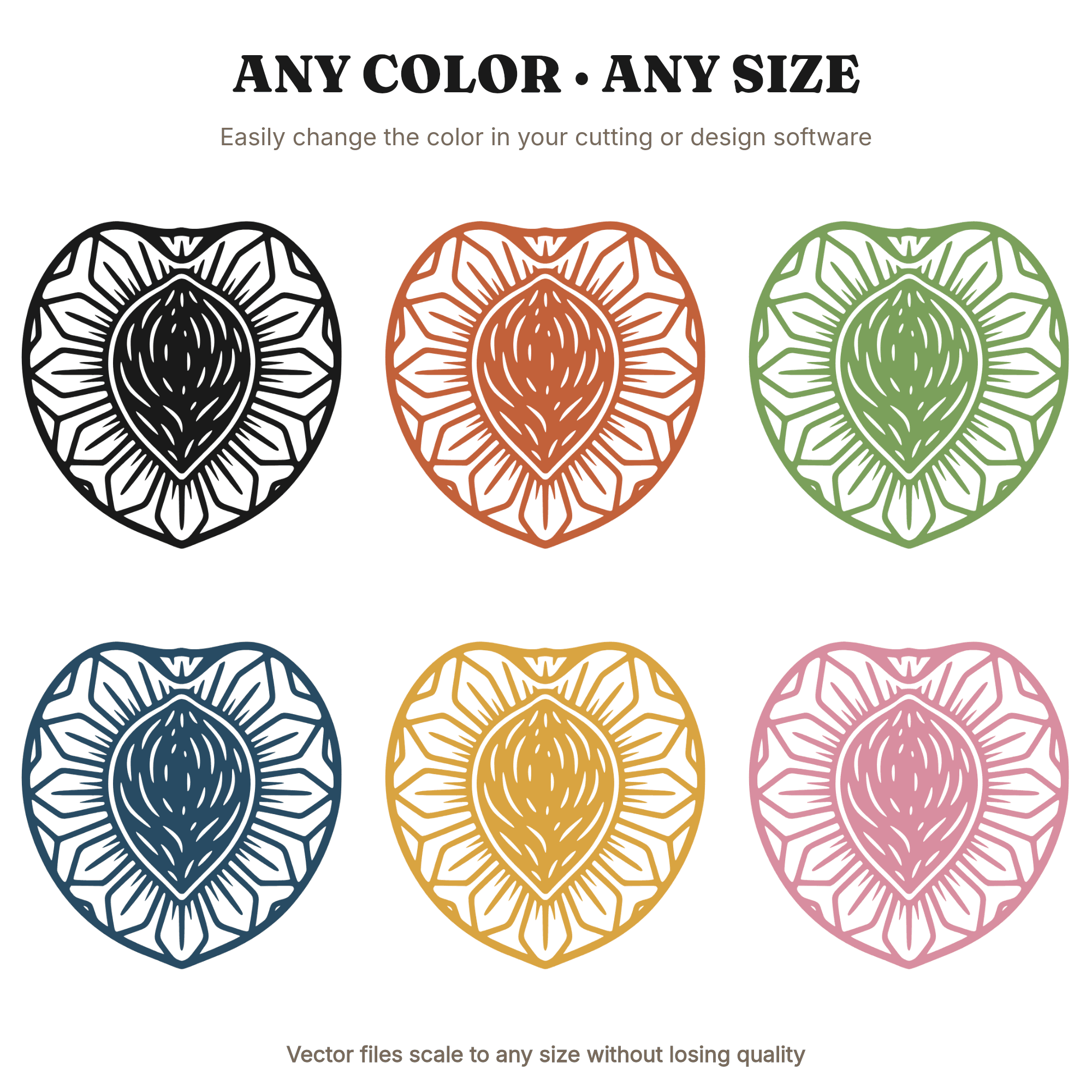 Peach Pit Mandala SVG PNG, Boho Summer Kitchen Decor Cut File, Nordic Geometric Fruit Design — view 2