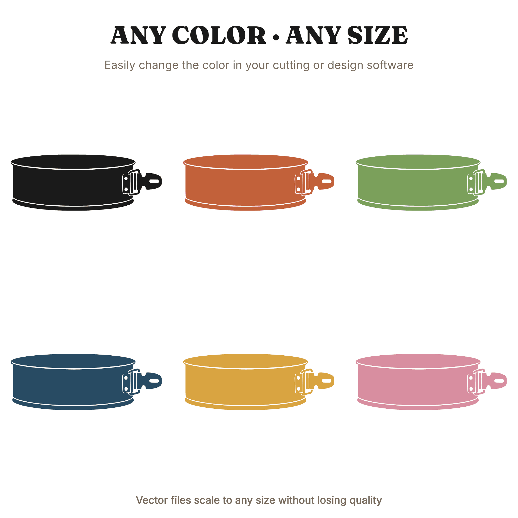 Springform Pan SVG PNG, Nordic Baking Silhouette, Cheesecake Day Clipart, Kitchen Cut File — view 2