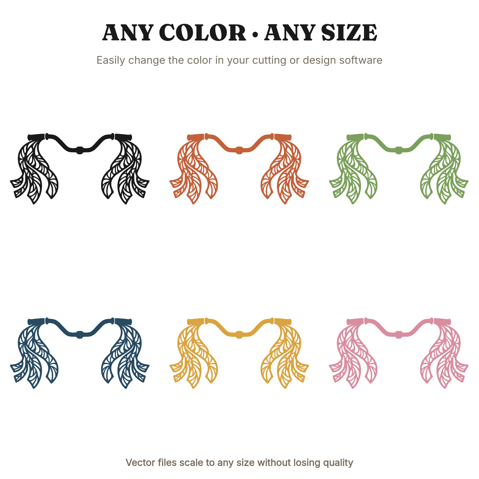 Bicycle Handlebar Streamers SVG PNG Independence Day Stained Glass Patriotic Parade Craft Cut File — view 2
