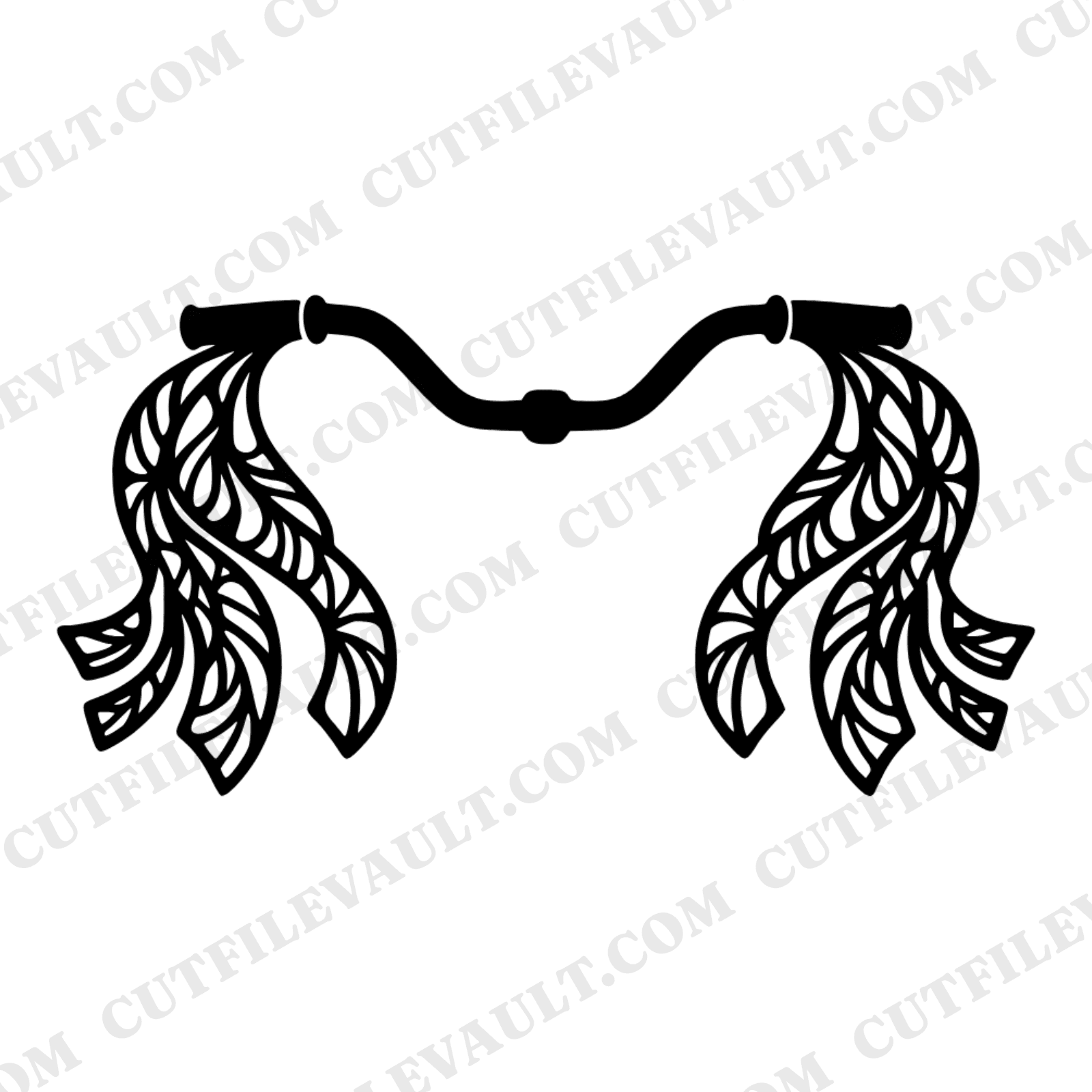 Bicycle Handlebar Streamers SVG PNG Independence Day Stained Glass Patriotic Parade Craft Cut File — view 1