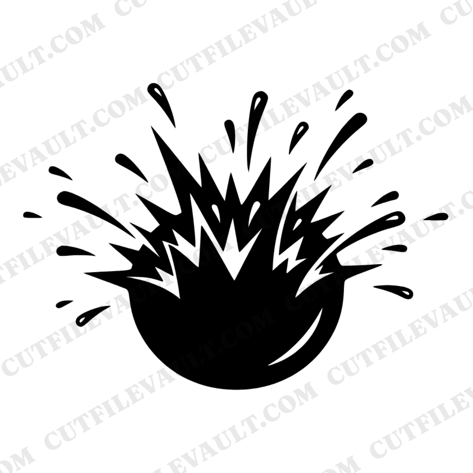 Exploding Tomato SVG PNG, Firework Tomato Cut File, Fourth of July Garden SVG, BBQ Decor Silhouette — view 1