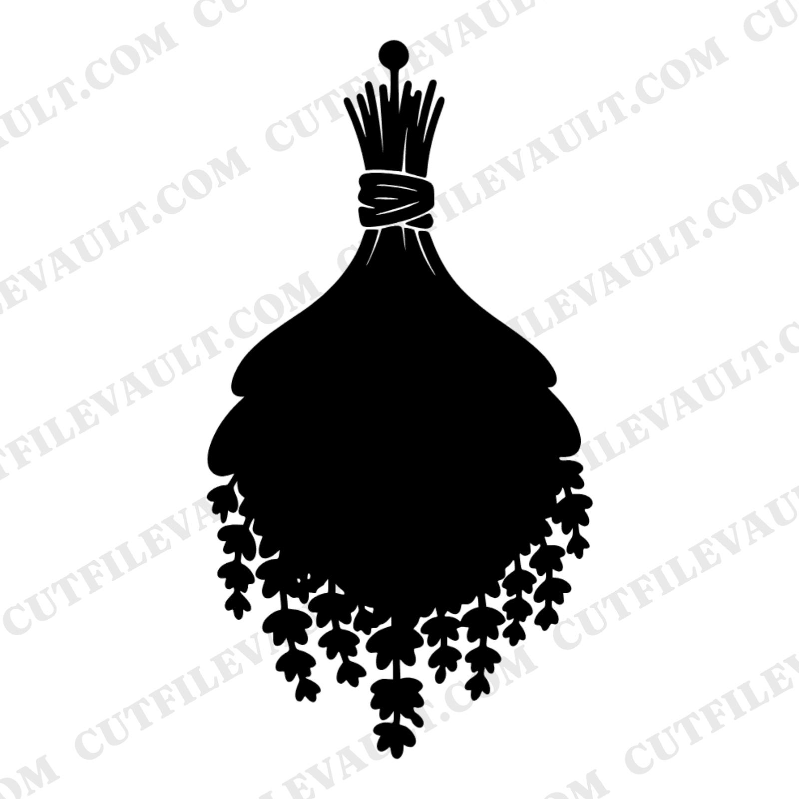 Upside Down Lavender Bundle SVG PNG, Hanging Herbs Silhouette, Spa Relaxation Day Cut File — view 1