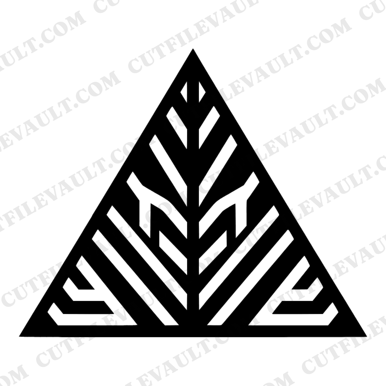 Art Deco Flag Triangle SVG PNG, Patriotic Chevron Layers Cut File, Ceremonial Flag Design — view 1