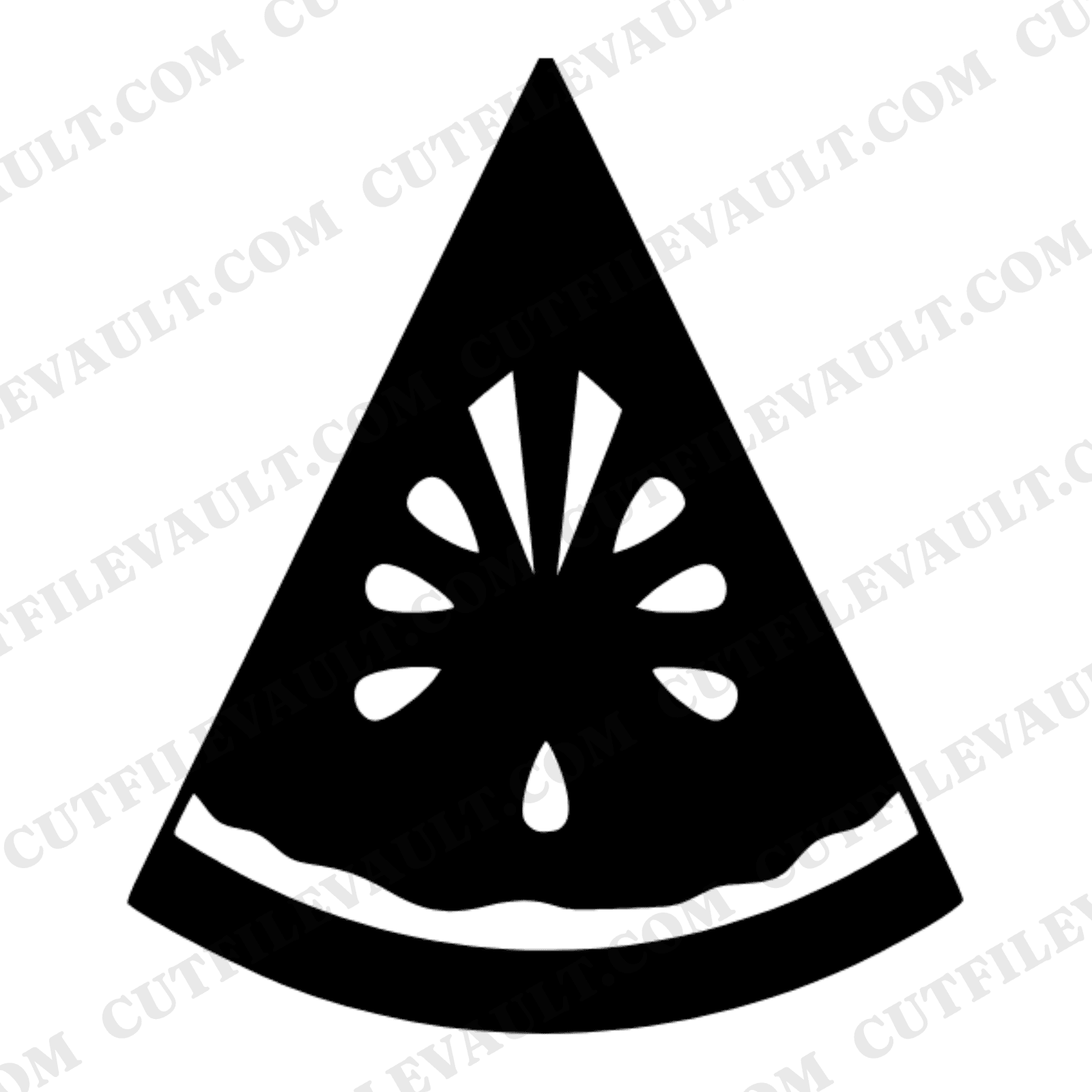 Art Deco Watermelon SVG PNG, Mid Century Watermelon Day Cut File, Retro Geometric Fruit Design — view 1