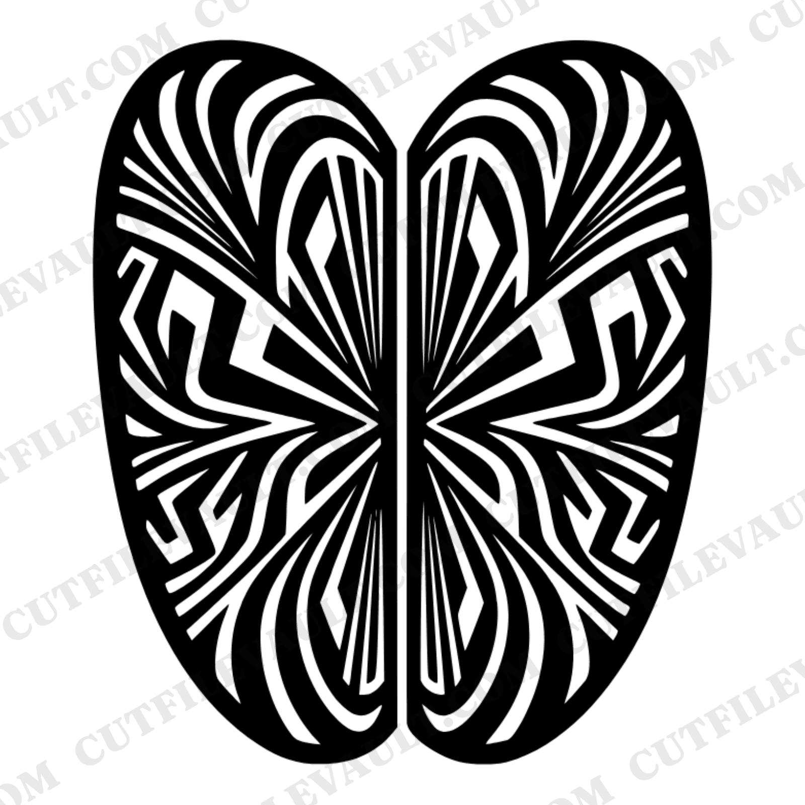 Art Deco Hot Dog Bun Butterfly SVG PNG, National Hot Dog Day Cut File, Retro 70s Wave Design — view 1