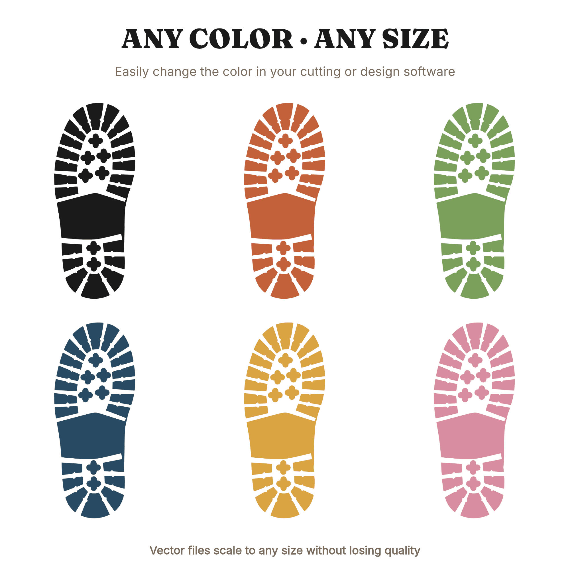 Art Deco Work Boot Sole SVG PNG Labor Day Silhouette Cut File Vintage Geometric Tread Pattern — view 2