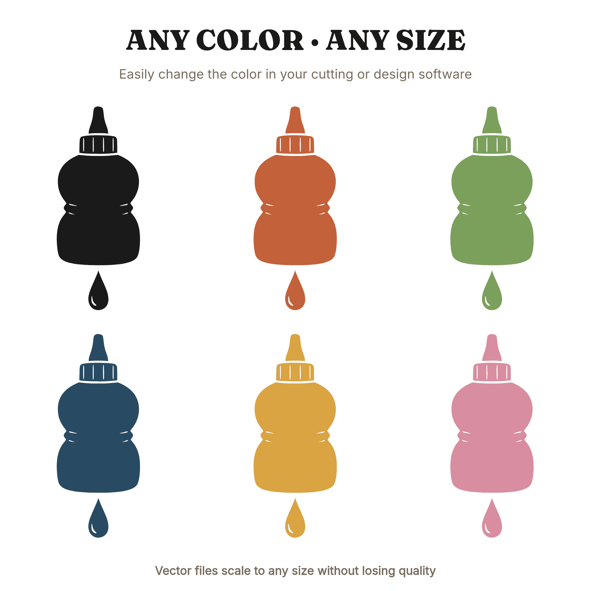 Chubby School Glue Bottle SVG PNG, Back to School Cut File, Teacher Craft Design, Classroom Decor — view 2