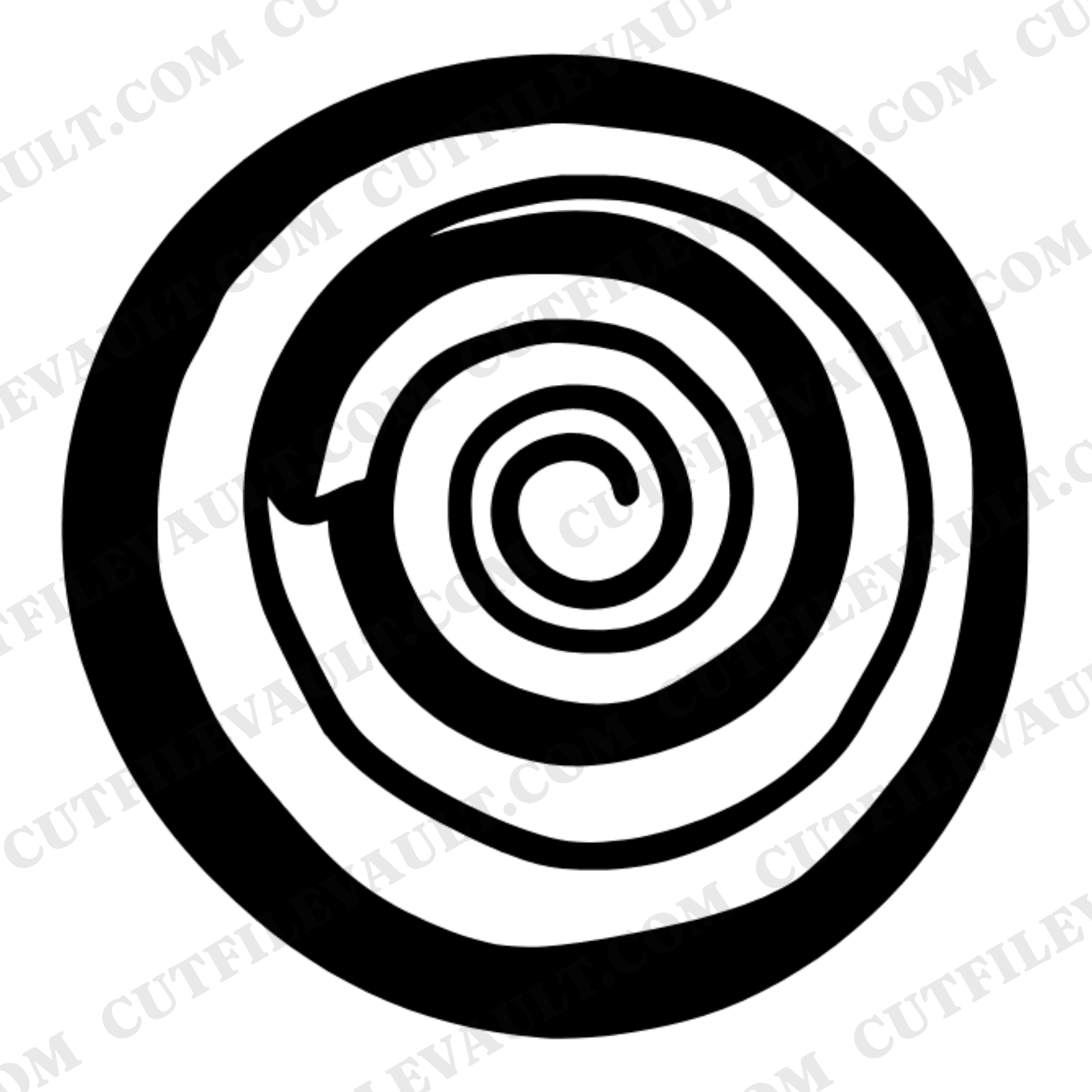Watermelon Rind Nautilus Spiral SVG PNG Summer Cottagecore Silhouette Cut File National Watermelon Day — view 1