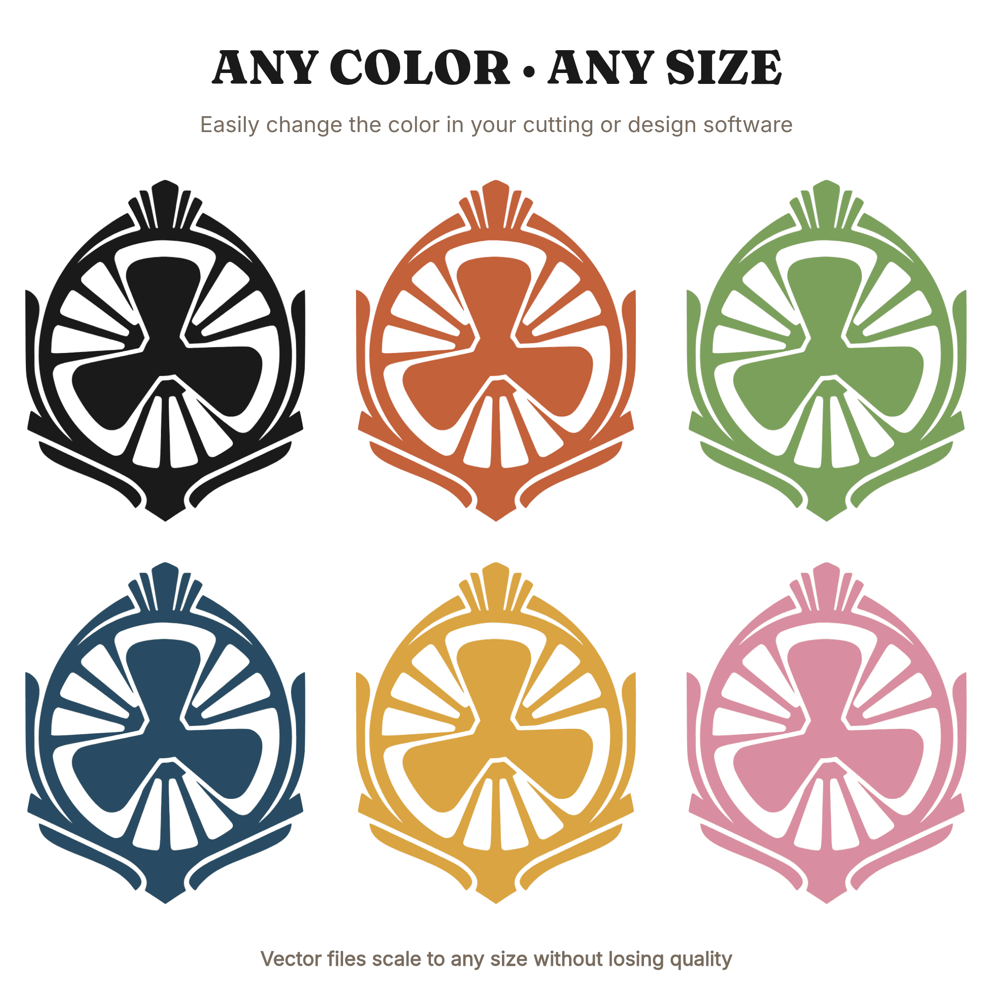 Art Deco Fan SVG PNG, Vintage Electric Fan Silhouette, Mid Summer Retro Clipart Cut File — view 2