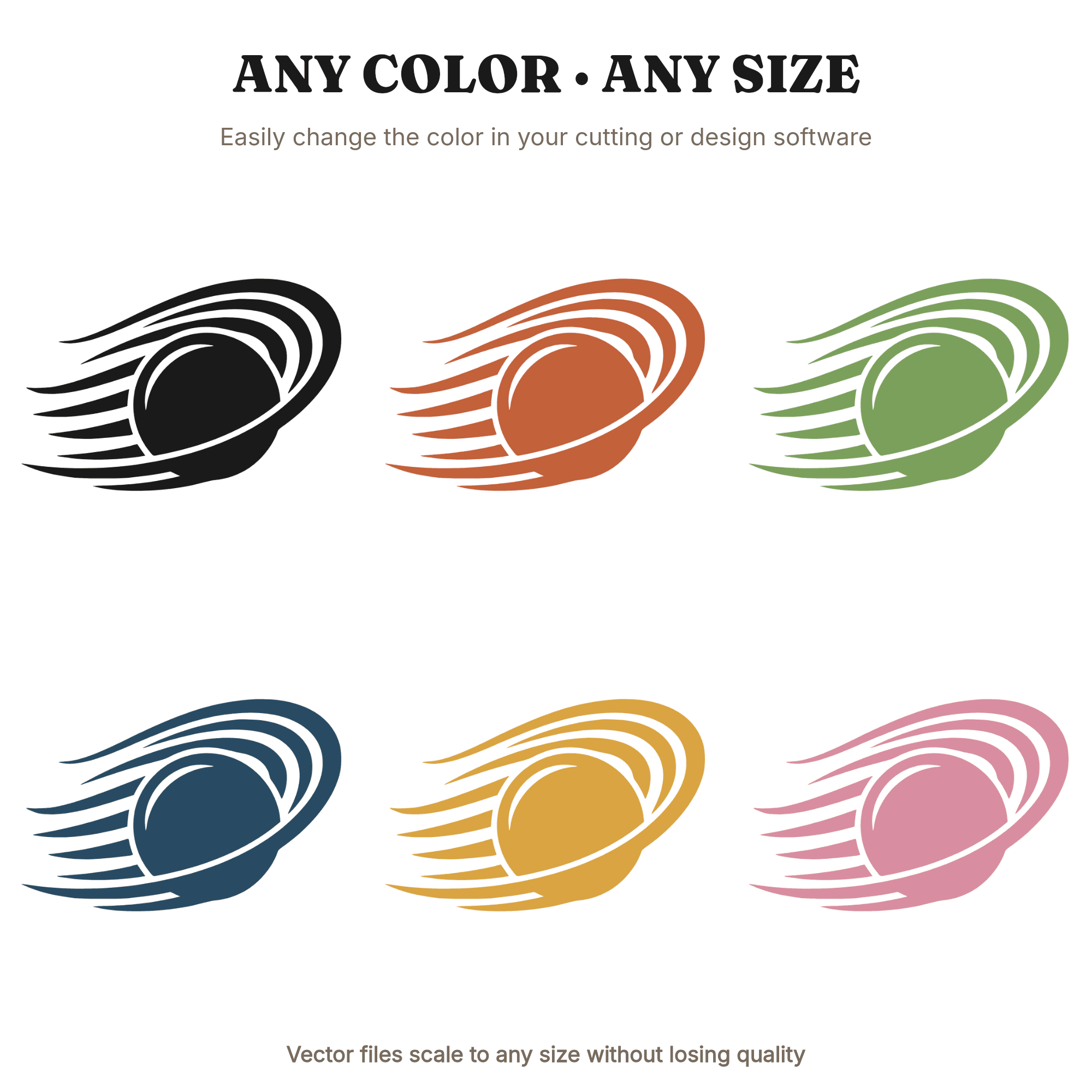 Retro Ice Cream Scoop SVG PNG Mid Flight 70s Waves Speed Lines Dynamic Mascot National Ice Cream Day — view 2