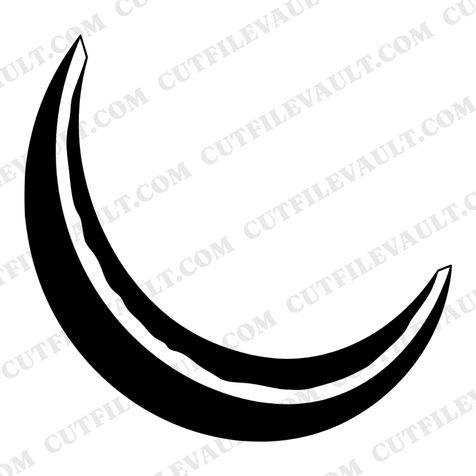 Watermelon Rind SVG PNG, Curved Shell Negative Space Cut File, Summer Fruit Silhouette Design — view 1