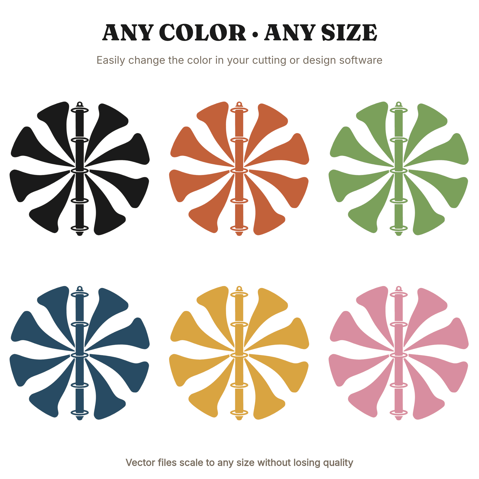 Open Binder Radial Rings SVG PNG Back to School Cut File Bold Geometric Abstract Design — view 2