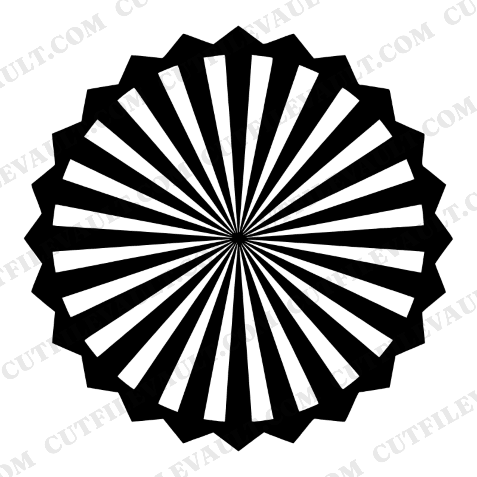 Art Deco Ice Cream Scoop SVG PNG, Sunburst Ice Cream Cut File, Vintage Ice Cream Clipart — view 1