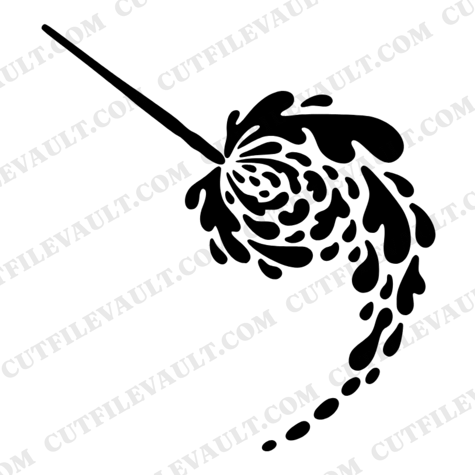 Sparkler Wand SVG PNG, Fairy Spiral Trail Cut File, 4th of July Independence Day Magic Design — view 1