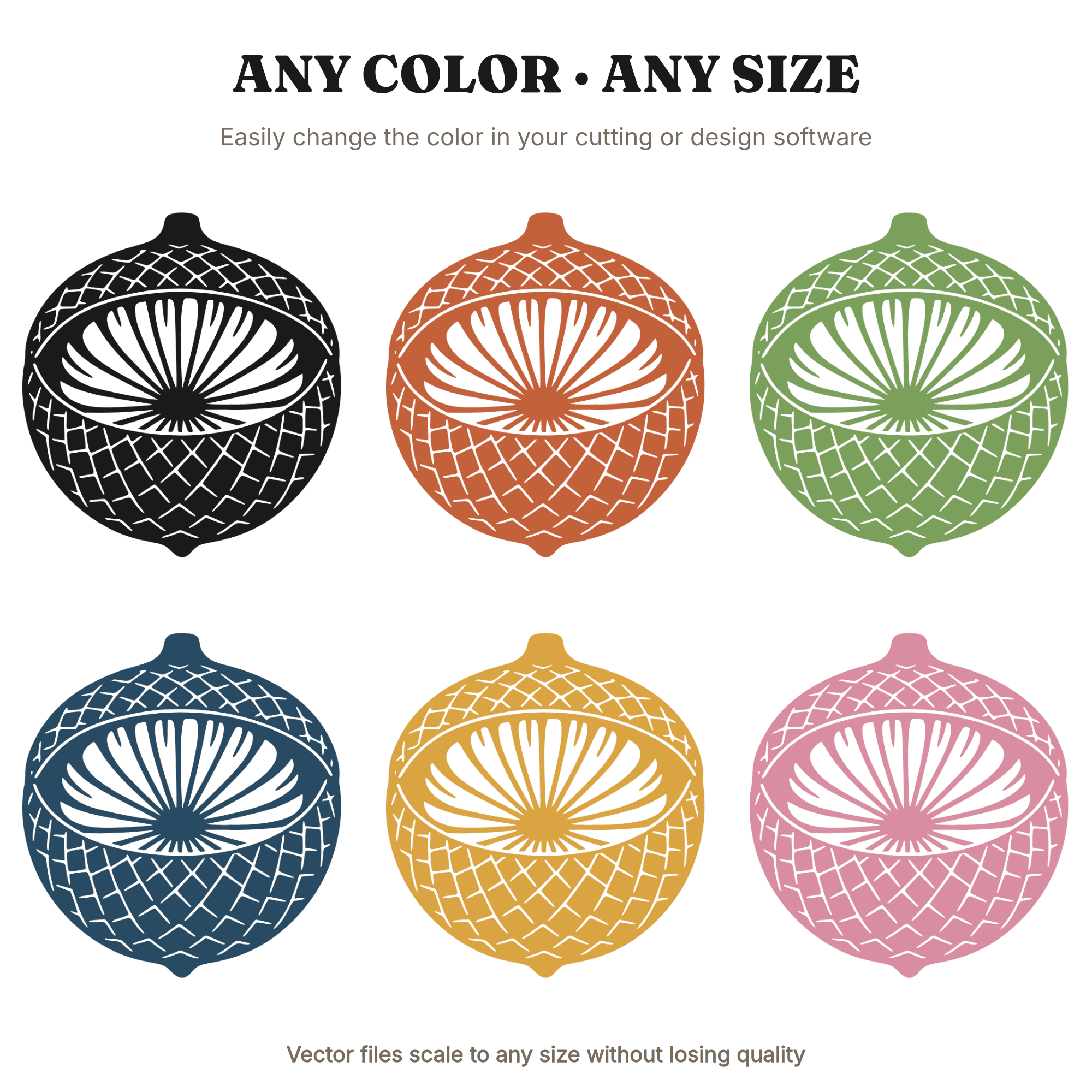 Retro 70s Acorn Cap SVG PNG Botanical Illustration Autumn Equinox Fall Nature Cut File — view 2