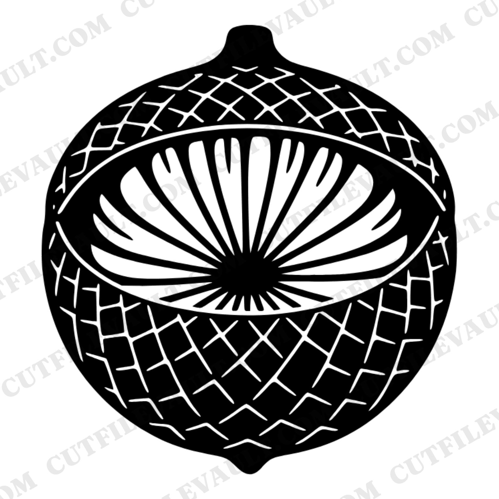 Retro 70s Acorn Cap SVG PNG Botanical Illustration Autumn Equinox Fall Nature Cut File — view 1