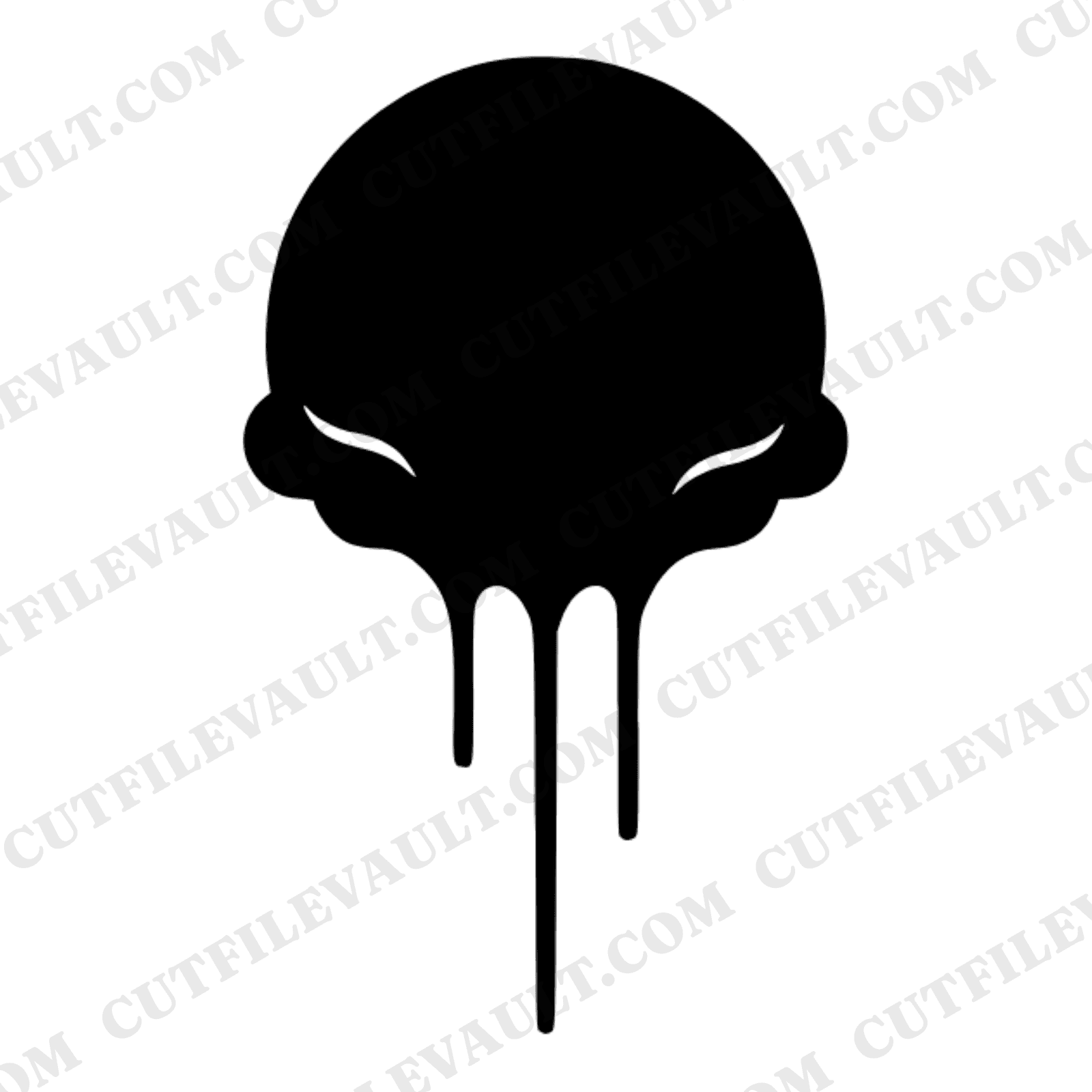 Art Deco Ice Cream Scoop SVG PNG, Minimalist Summer Dessert Cut File, Geometric Drip Design — view 1