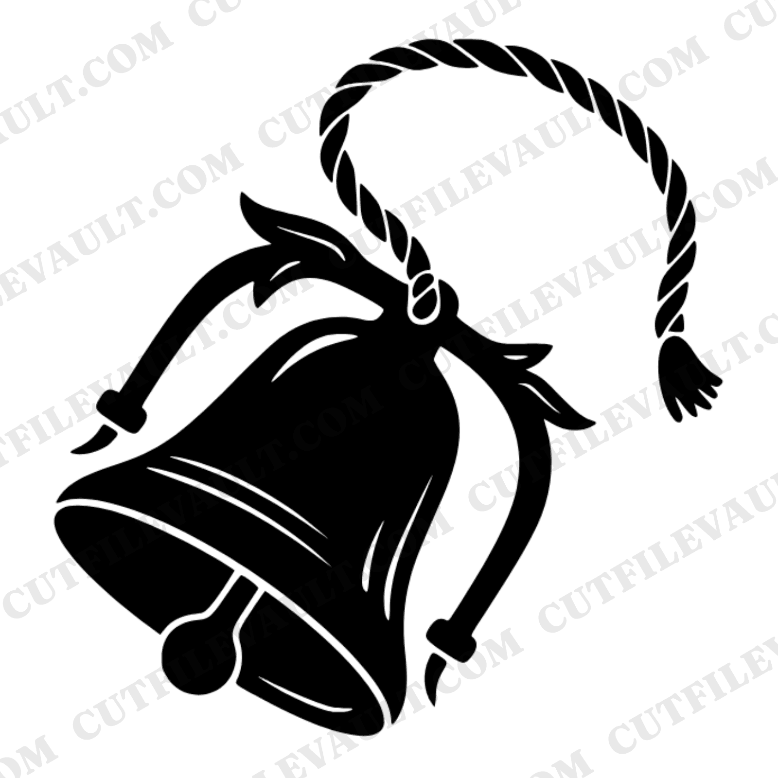 Vintage Schoolhouse Bell SVG PNG, School Bell Cut File, Back to School SVG, Nostalgic Bell Silhouette — view 1
