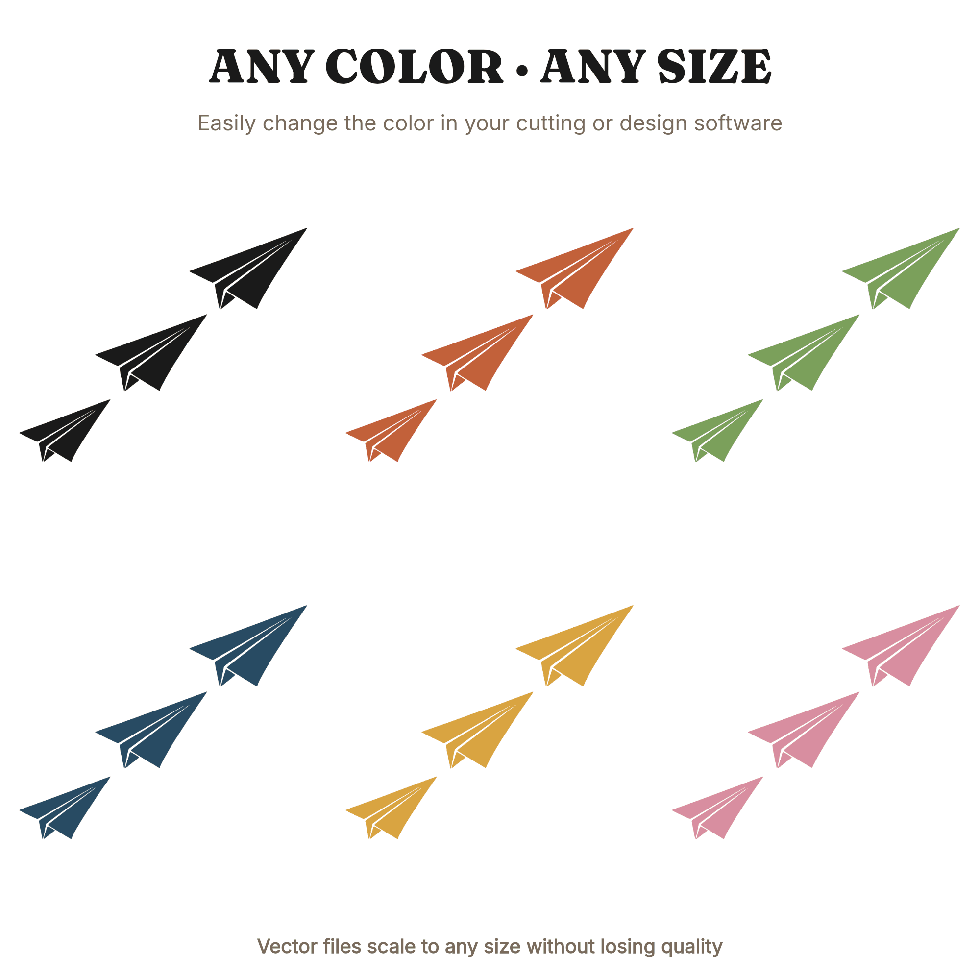 Paper Airplane SVG PNG Back to School Cut File Locker Decal Classroom Wall Art Boho Organic Design — view 2