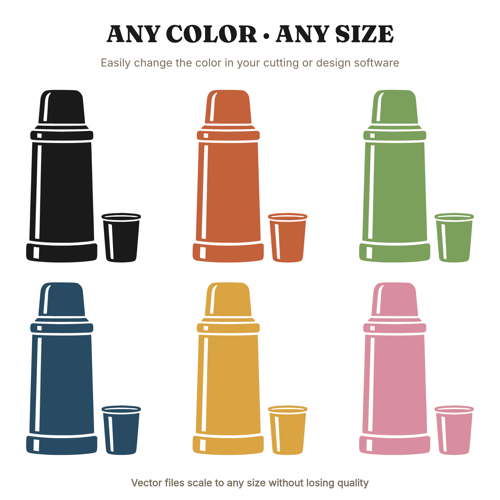 Mid Century Workman Thermos SVG PNG, Vintage Industrial Worker Bottle Cut File, Labor Day Craft — view 2