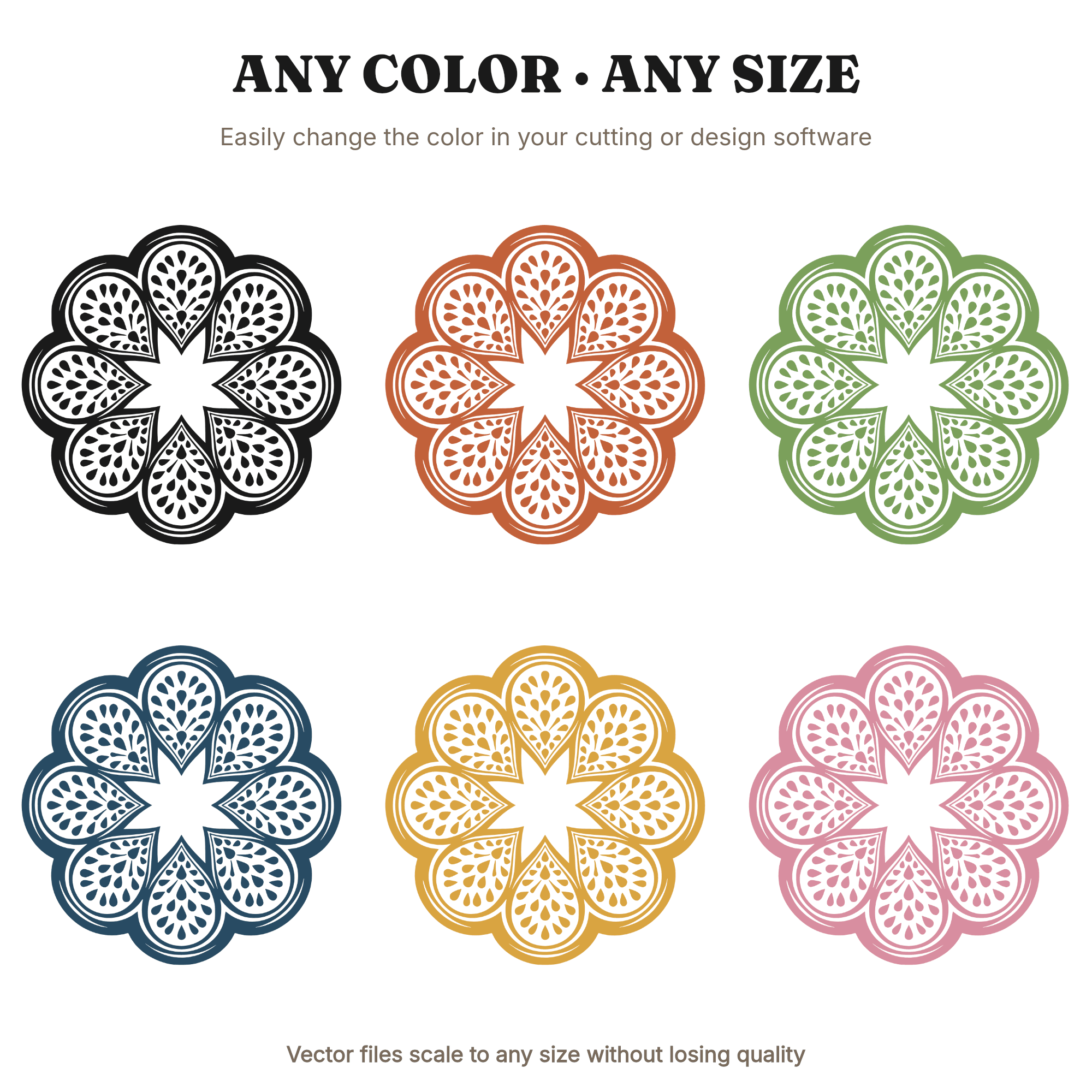 Watermelon Mandala SVG PNG Folk Art Doily Papercut Design for National Watermelon Day Crafts — view 2